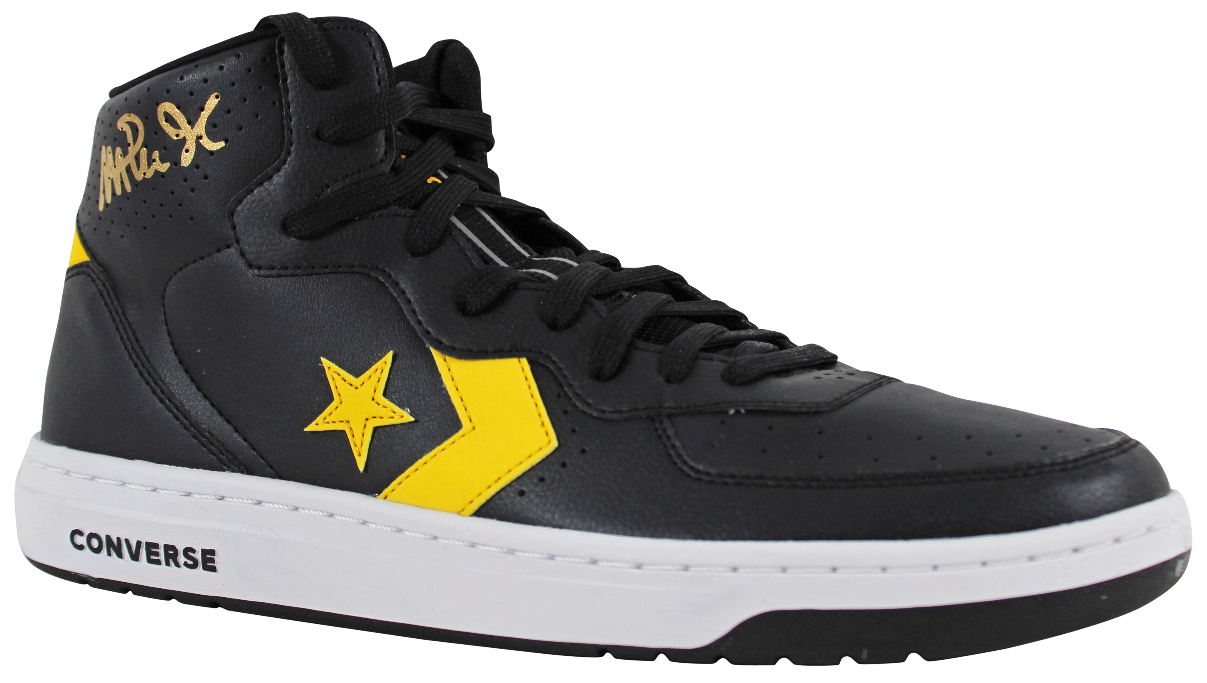 Lakers Magic Johnson Signed Black Converse Weapon Shoe w/ Case BAS Wit #MJ19734