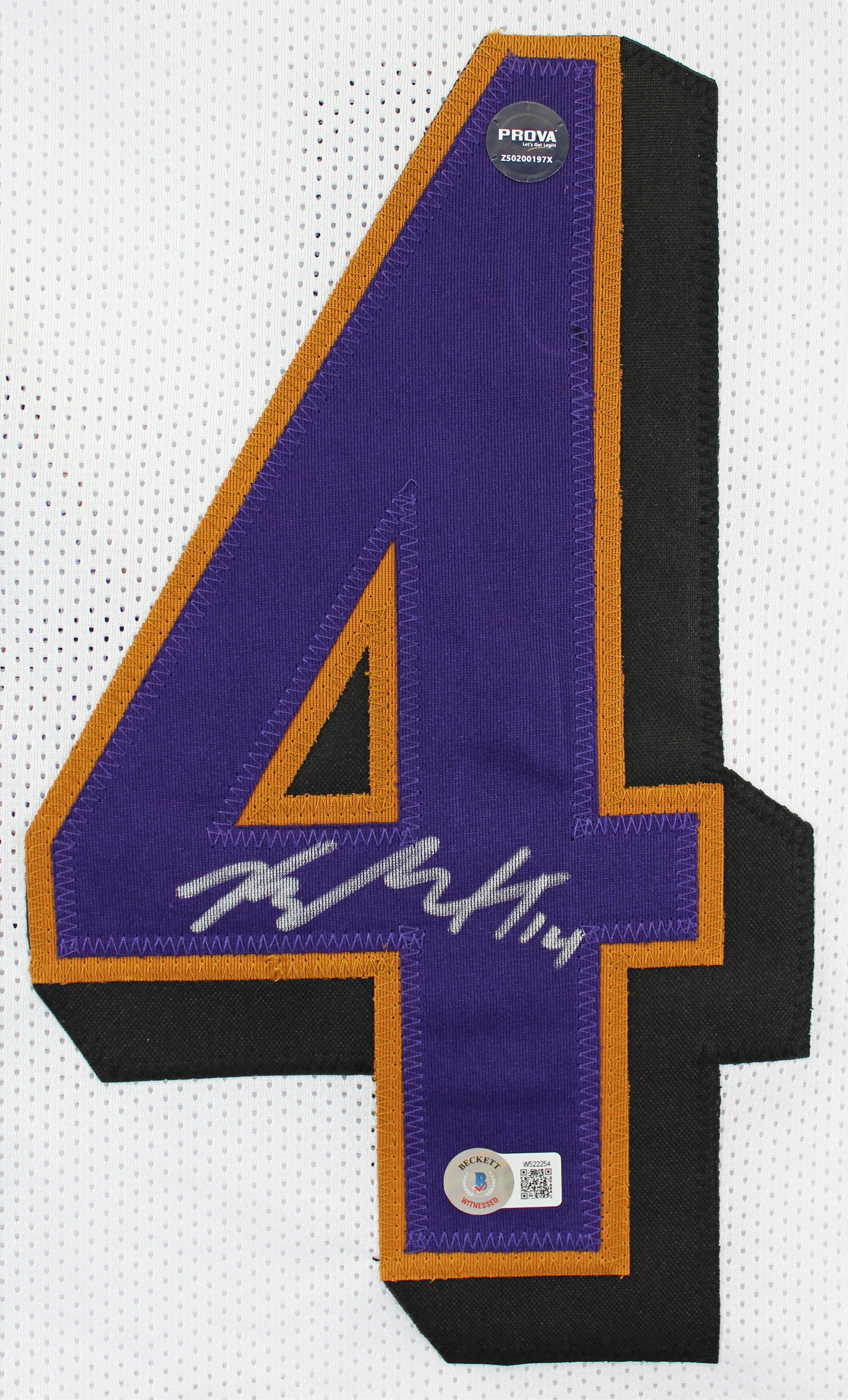 Kyle Hamilton Authentic Signed White Pro Style Jersey Autographed BAS Witnessed