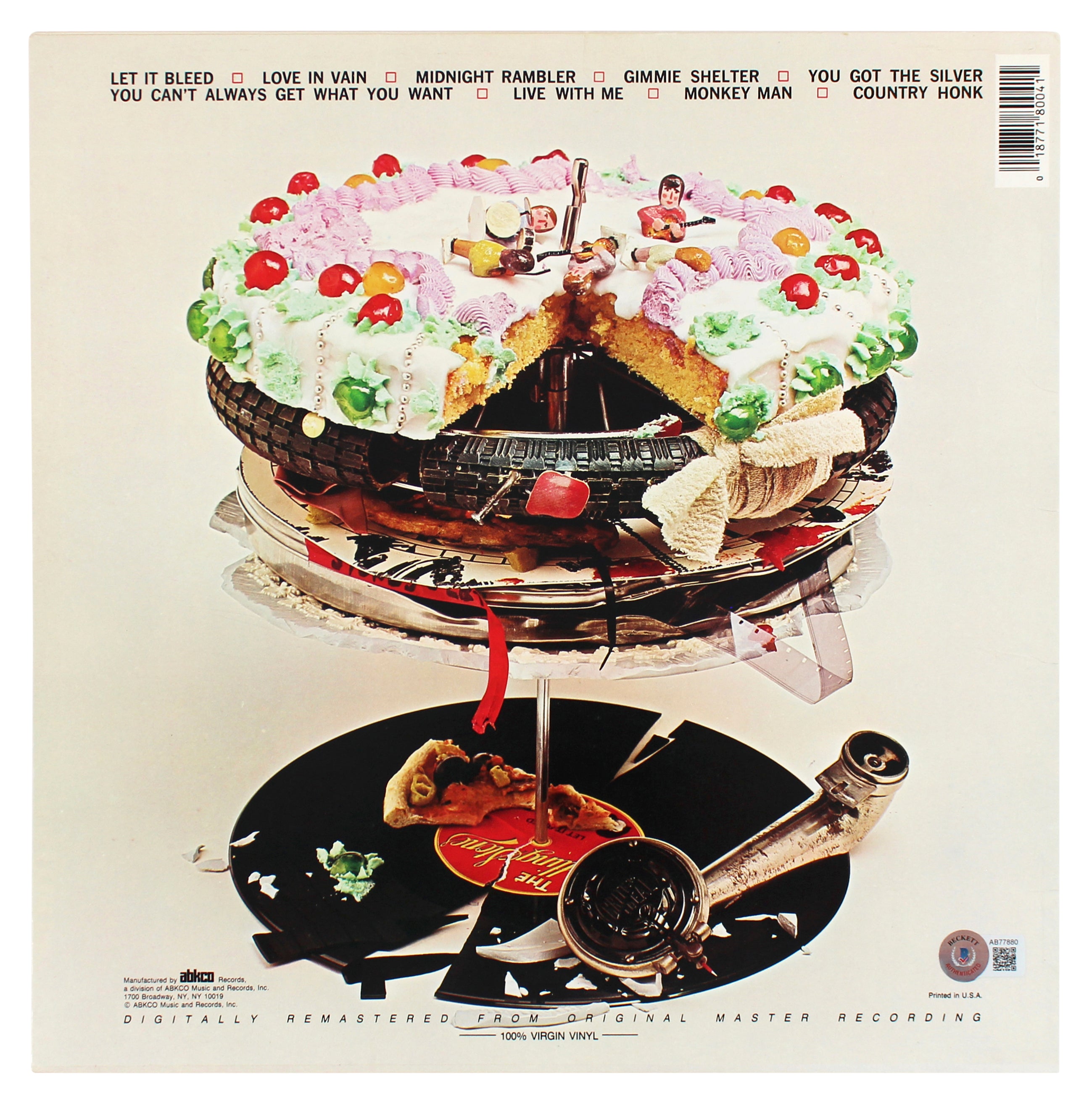 Keith Richards Rolling Stones Signed Let It Bleed Album Cover BAS #AB77880