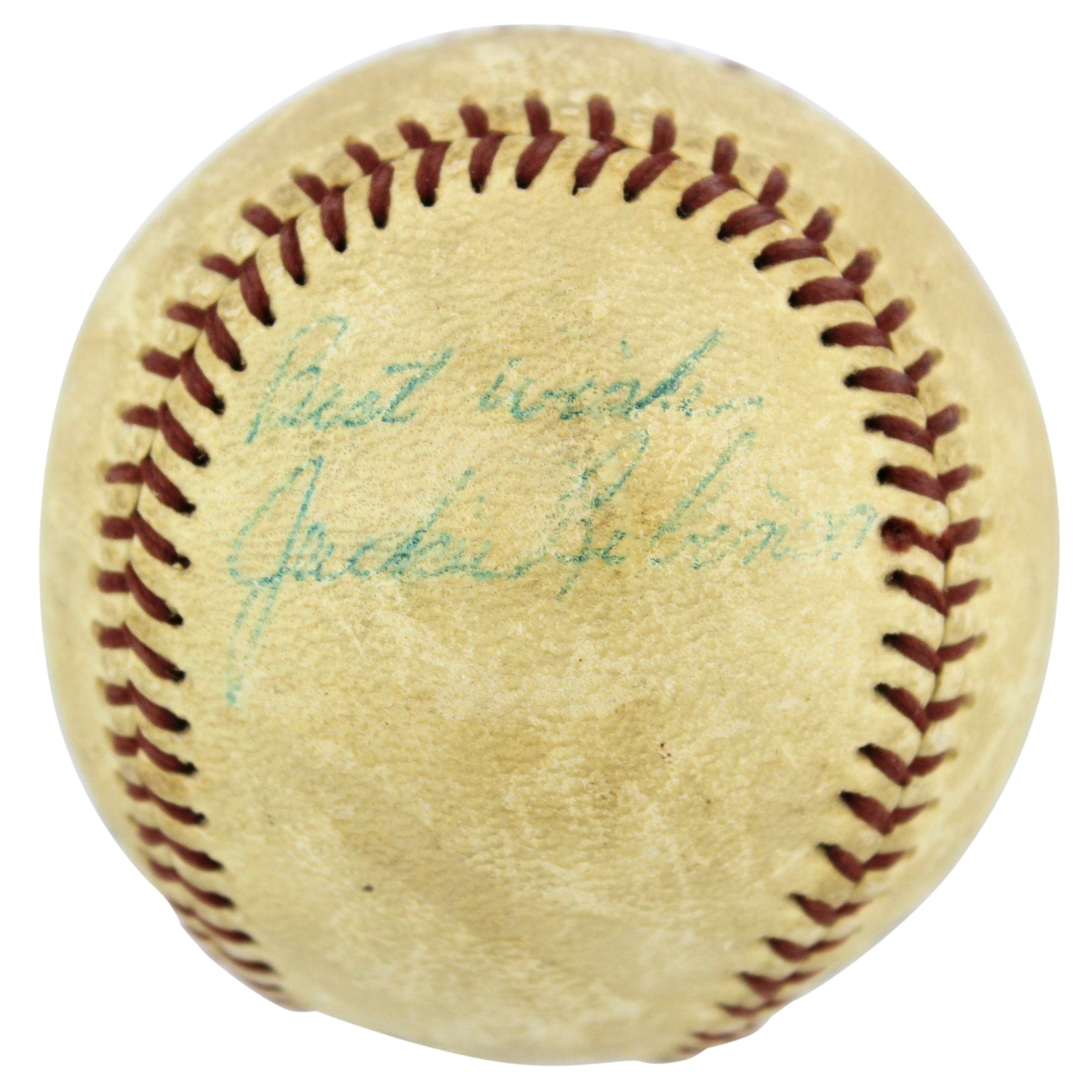 Dodgers Jackie Robinson "Best Wishes" Authentic Signed NL Baseball JSA #Z61822
