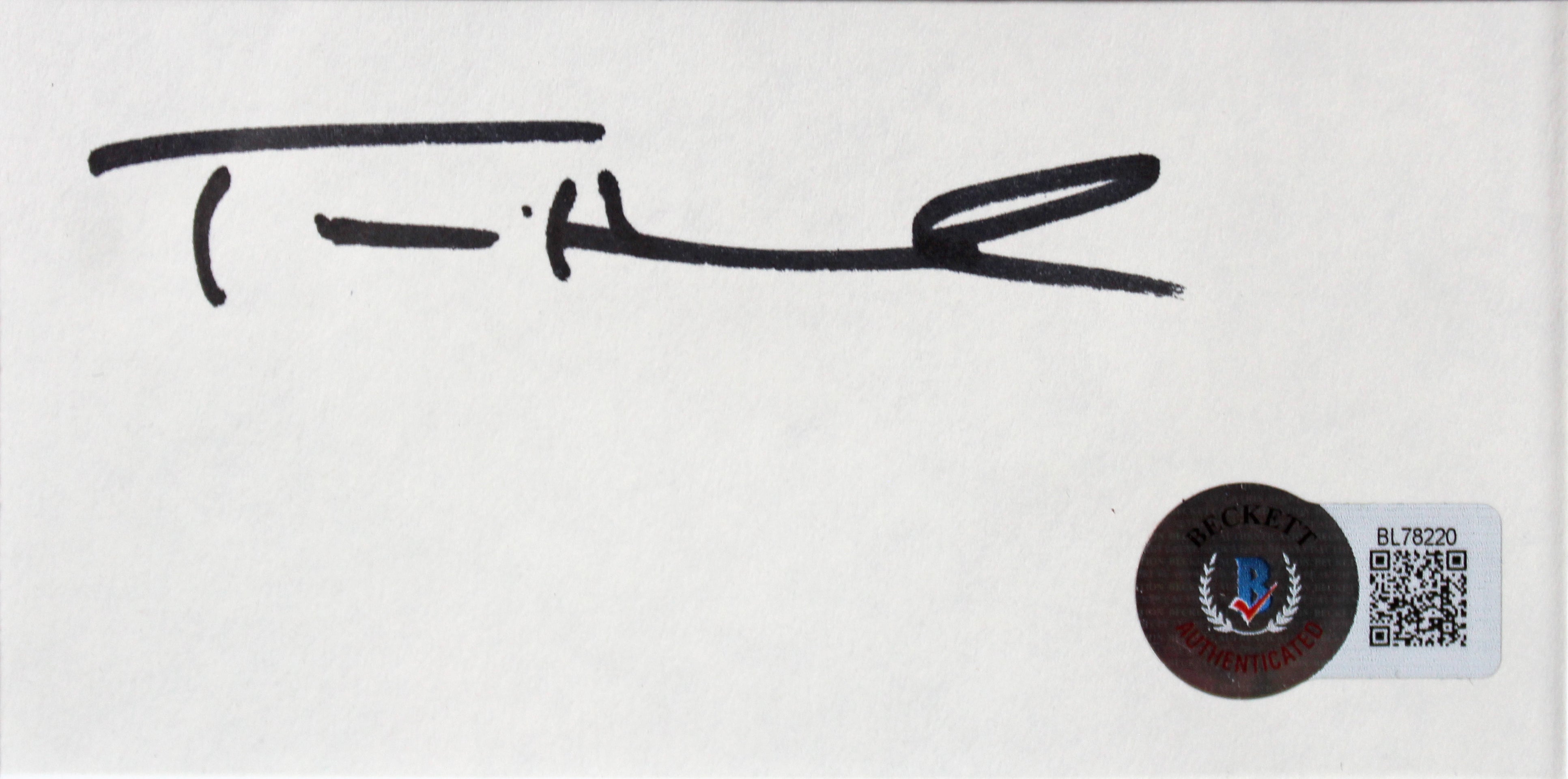Tom Hanks & Gary Sinise Forrest Gump Signed 3x5 Index Card Framed Display BAS