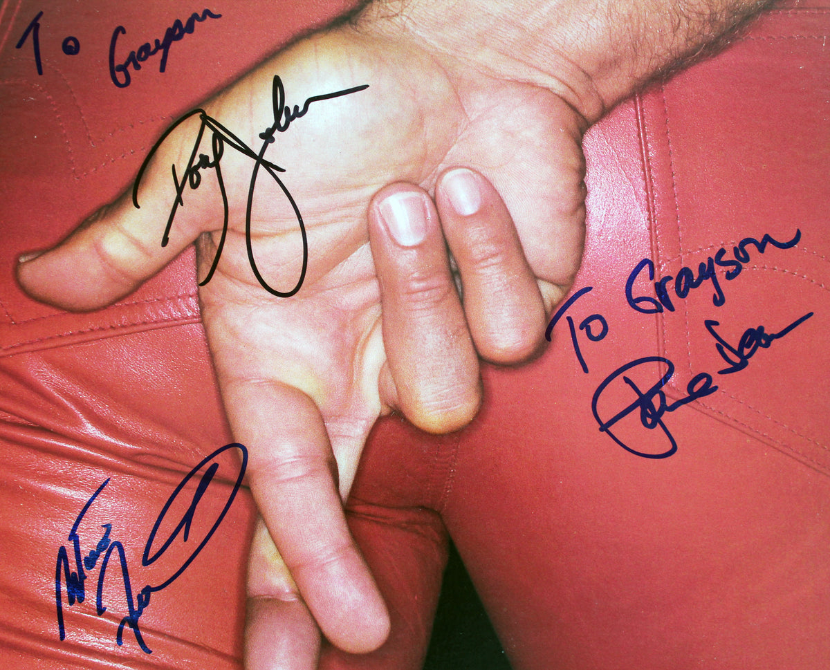 Loverboy (3) Dean, Johnson & Frenette Signed Get Lucky Album Cover BAS #AB77920