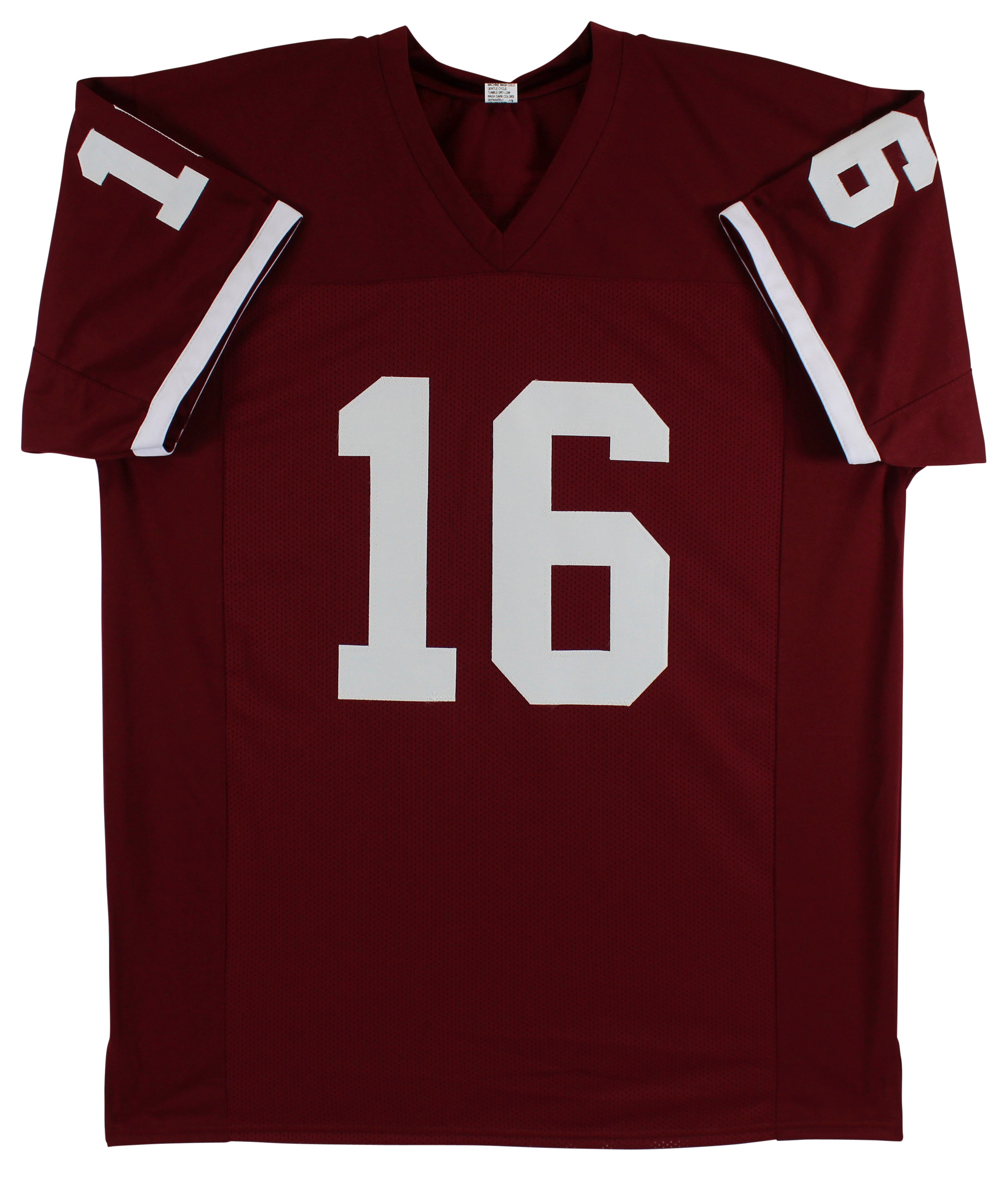 Stanford Jim Plunkett Authentic Signed Red Pro Style Jersey Autographed BAS