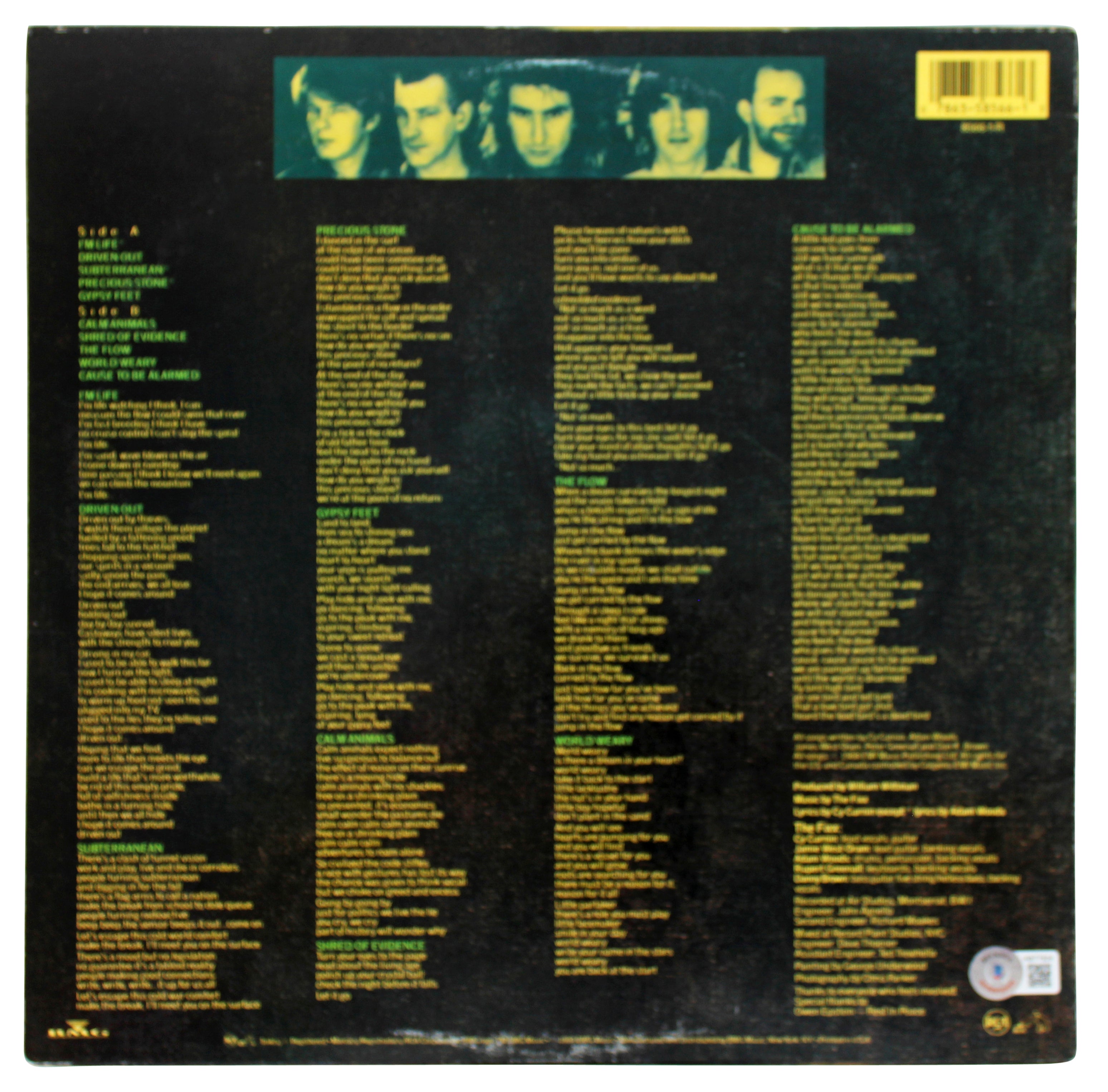 The Fixx (5) Curnin, Woods, Greenall, West-Oram & Brown Signed Album Cover BAS