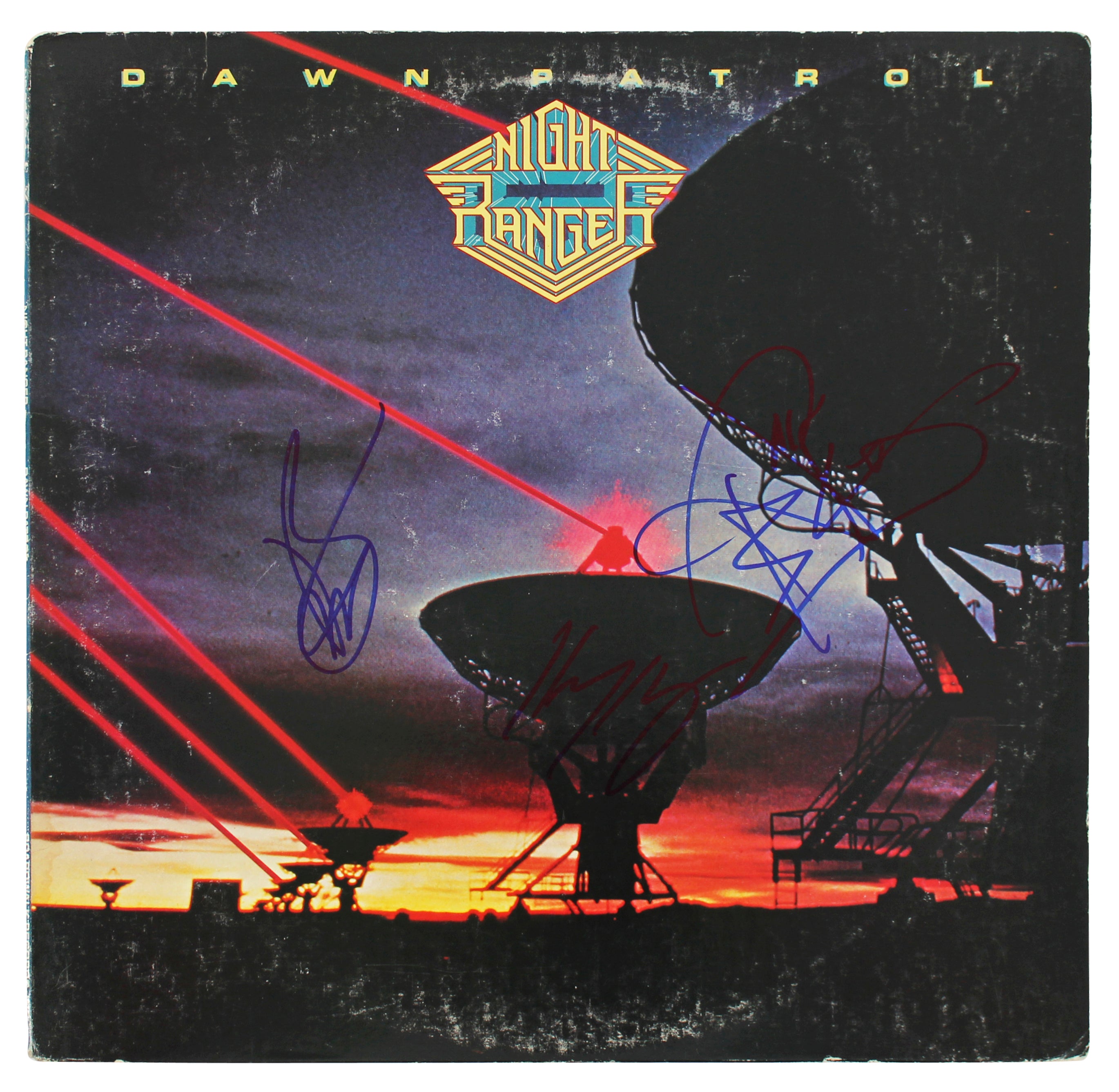 Night Ranger (3) Blades, Gills & Kelli Authentic Signed Album Cover BAS #AB77925