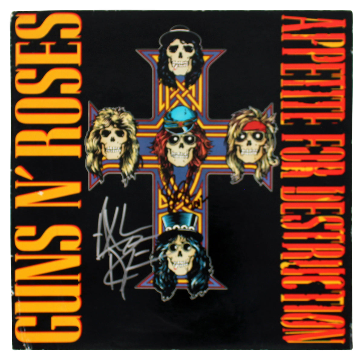 Axl Rose & Slash Guns N' Roses Authentic Signed Album Cover BAS #AB77926