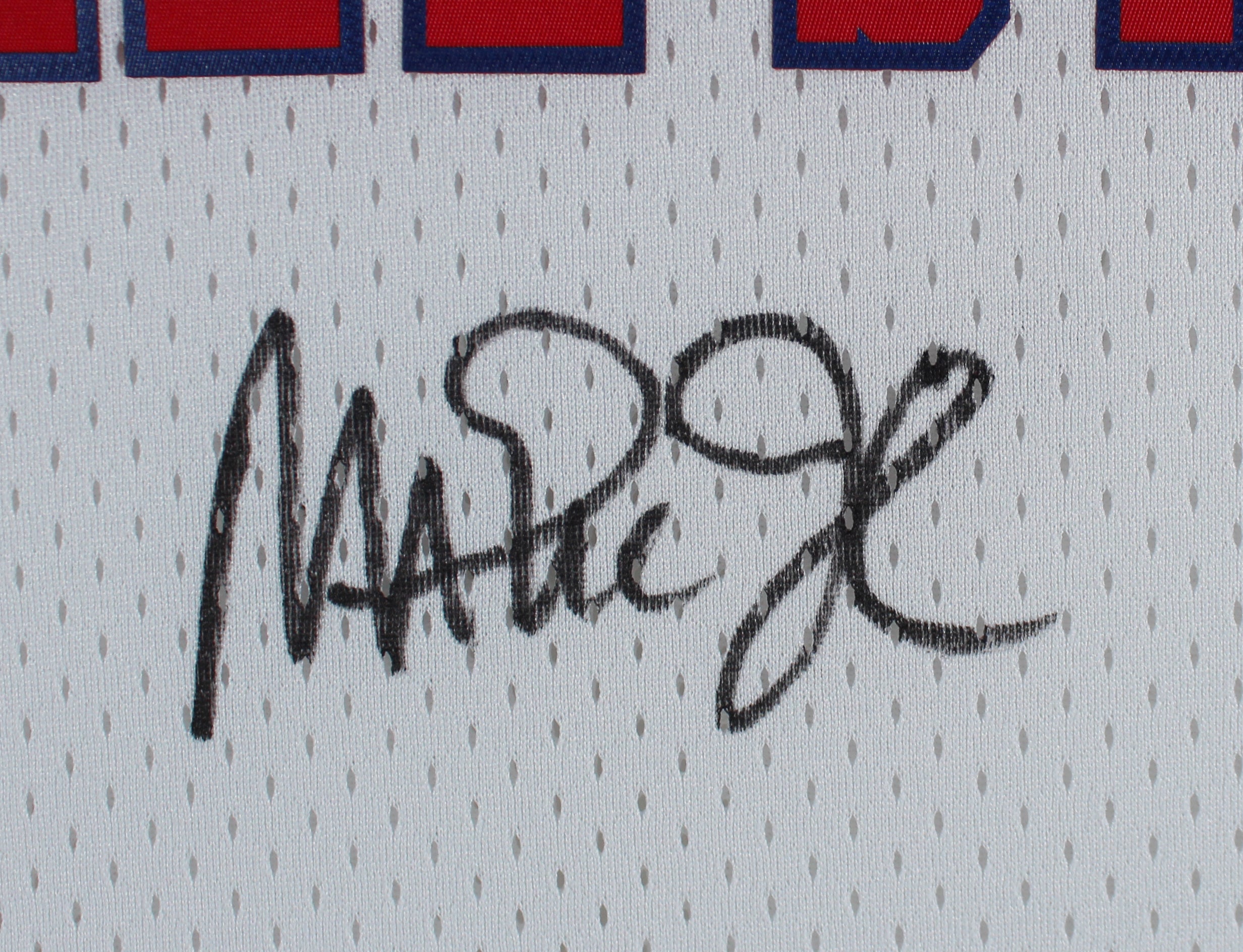 Magic Johnson Signed White 1983 All-Star M&N HWC Swingman Jersey Jersey BAS Wit
