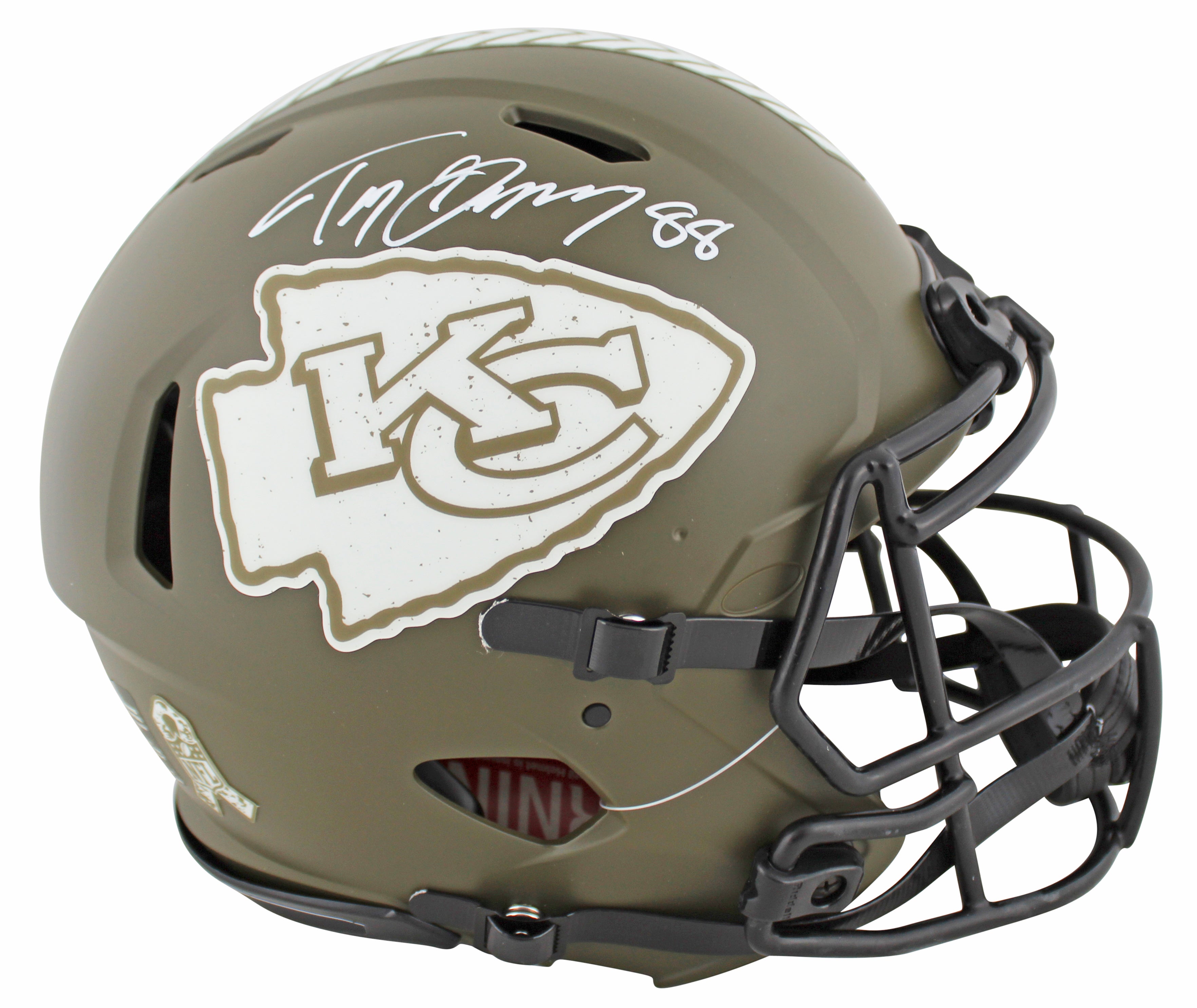 Chiefs Tony Gonzalez Signed STS Full Size Speed Proline Helmet W/ Case BAS Wit