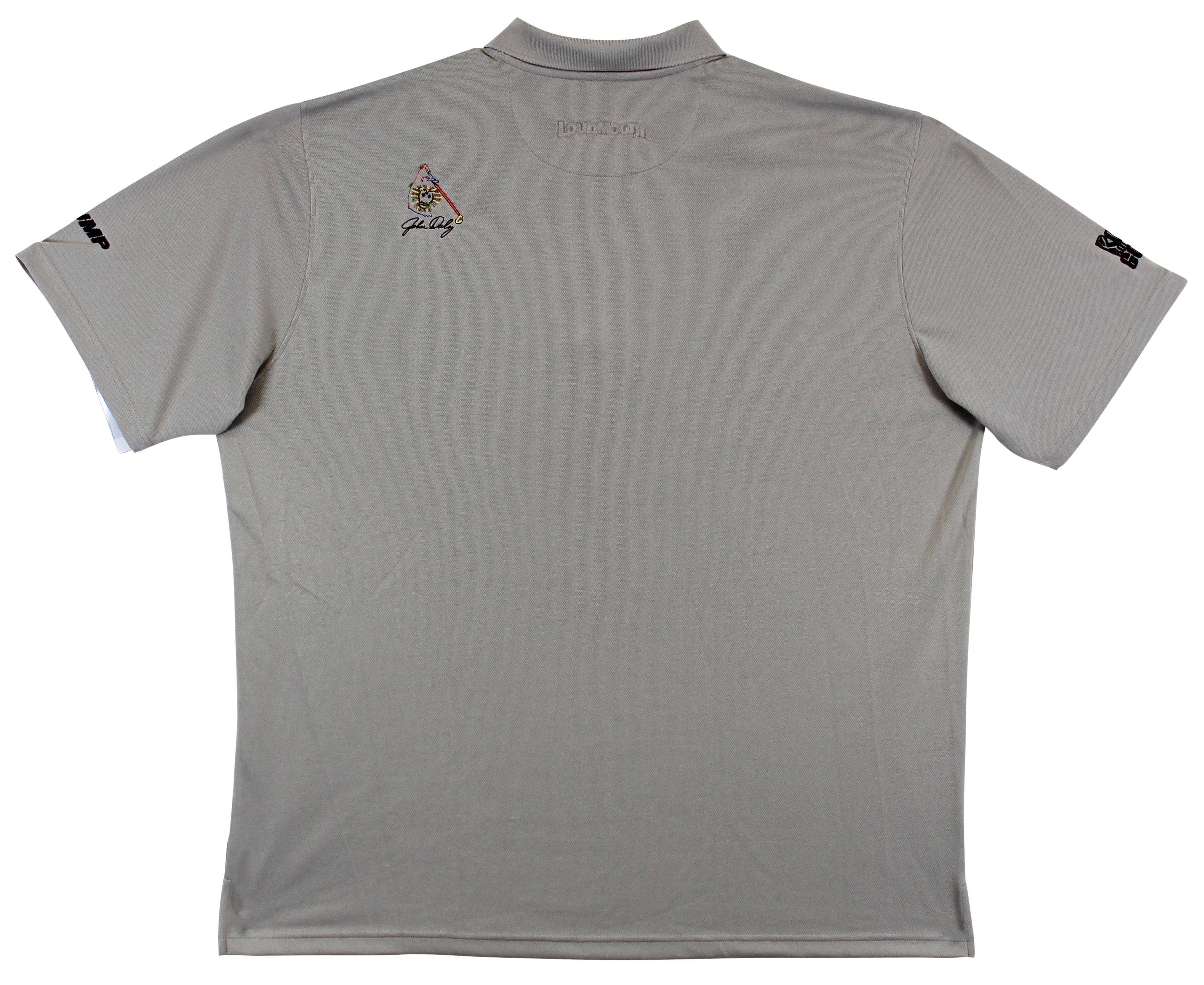 John Daly Authentic Signed Match Worn Gray Loudmouth Polo Shirt BAS #BH00338