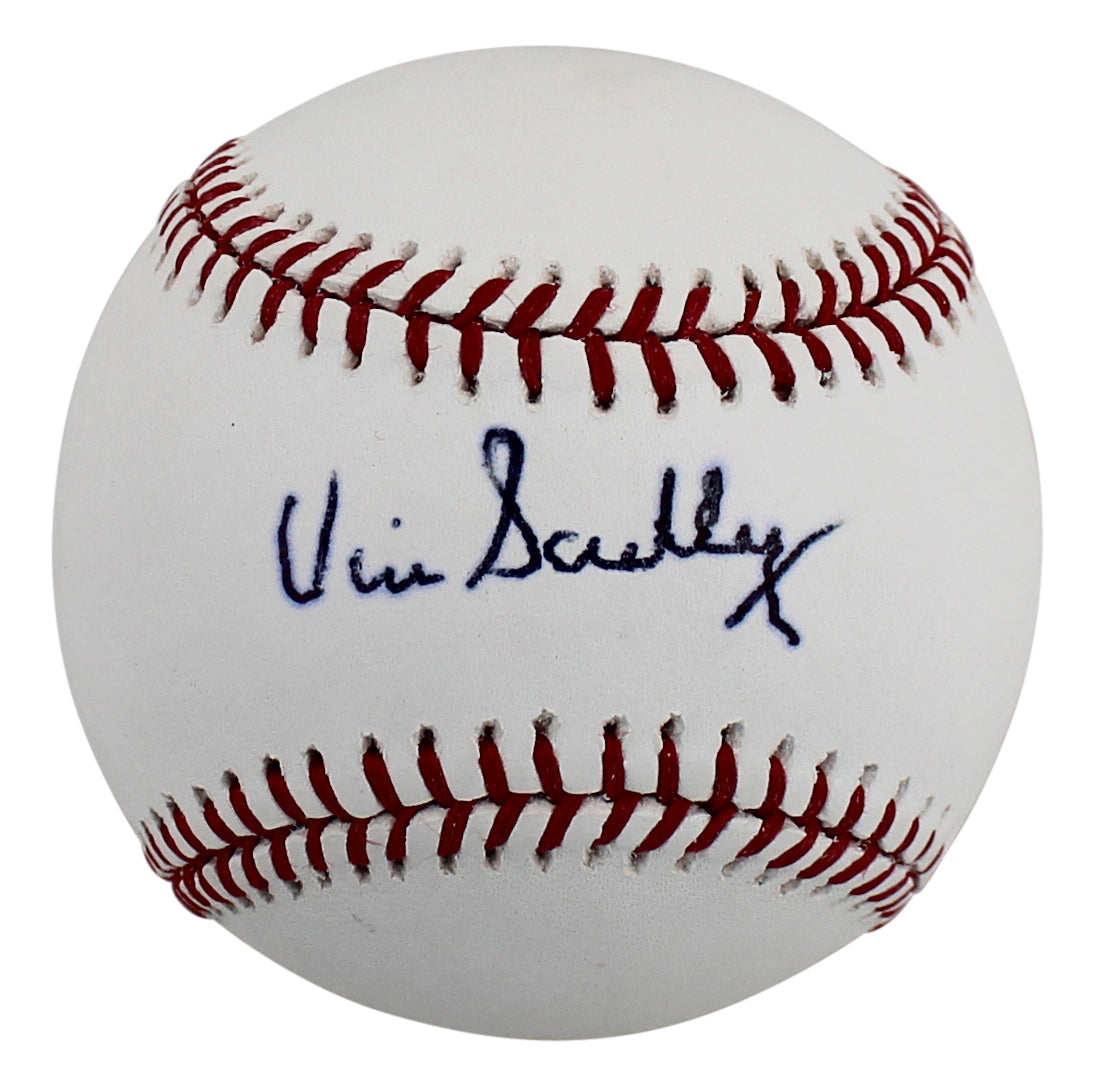 Dodgers Vin Scully Authentic Signed Selig Oml Baseball BAS Witnessed #J26880