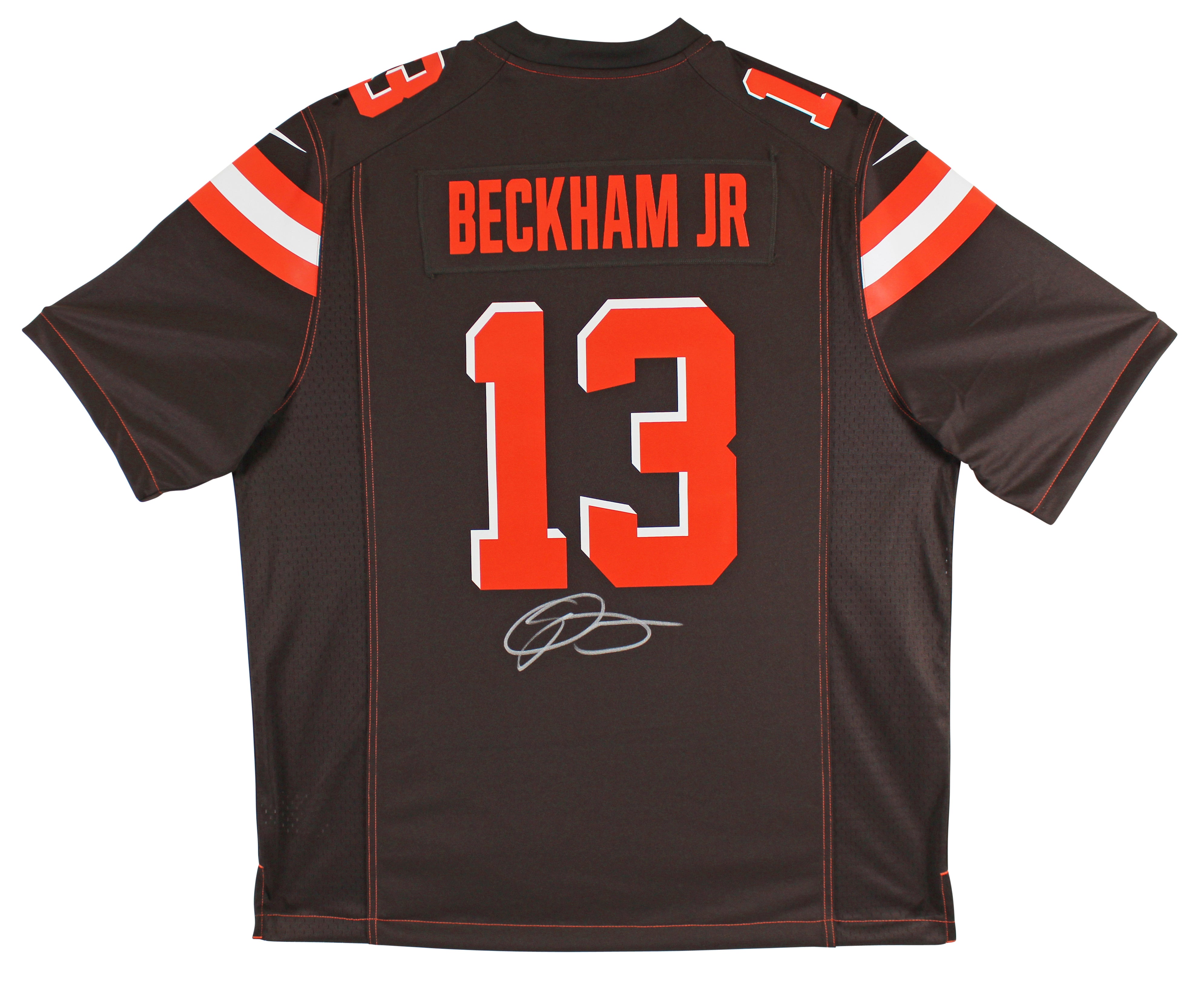 Browns Odell Beckham Authentic Signed Brown Nike On Field Game Jersey BAS Wit