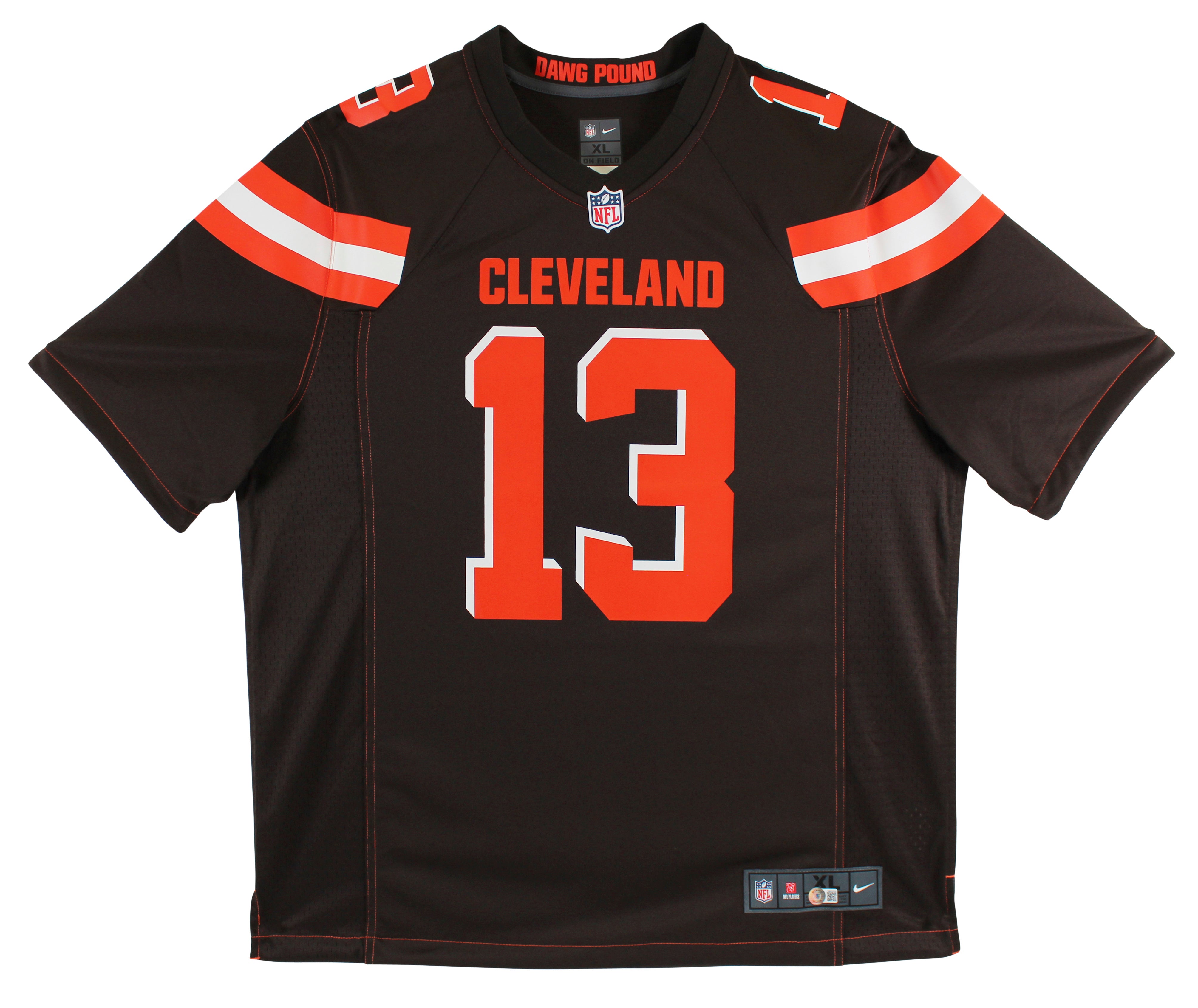 Browns Odell Beckham Authentic Signed Brown Nike On Field Game Jersey BAS Wit