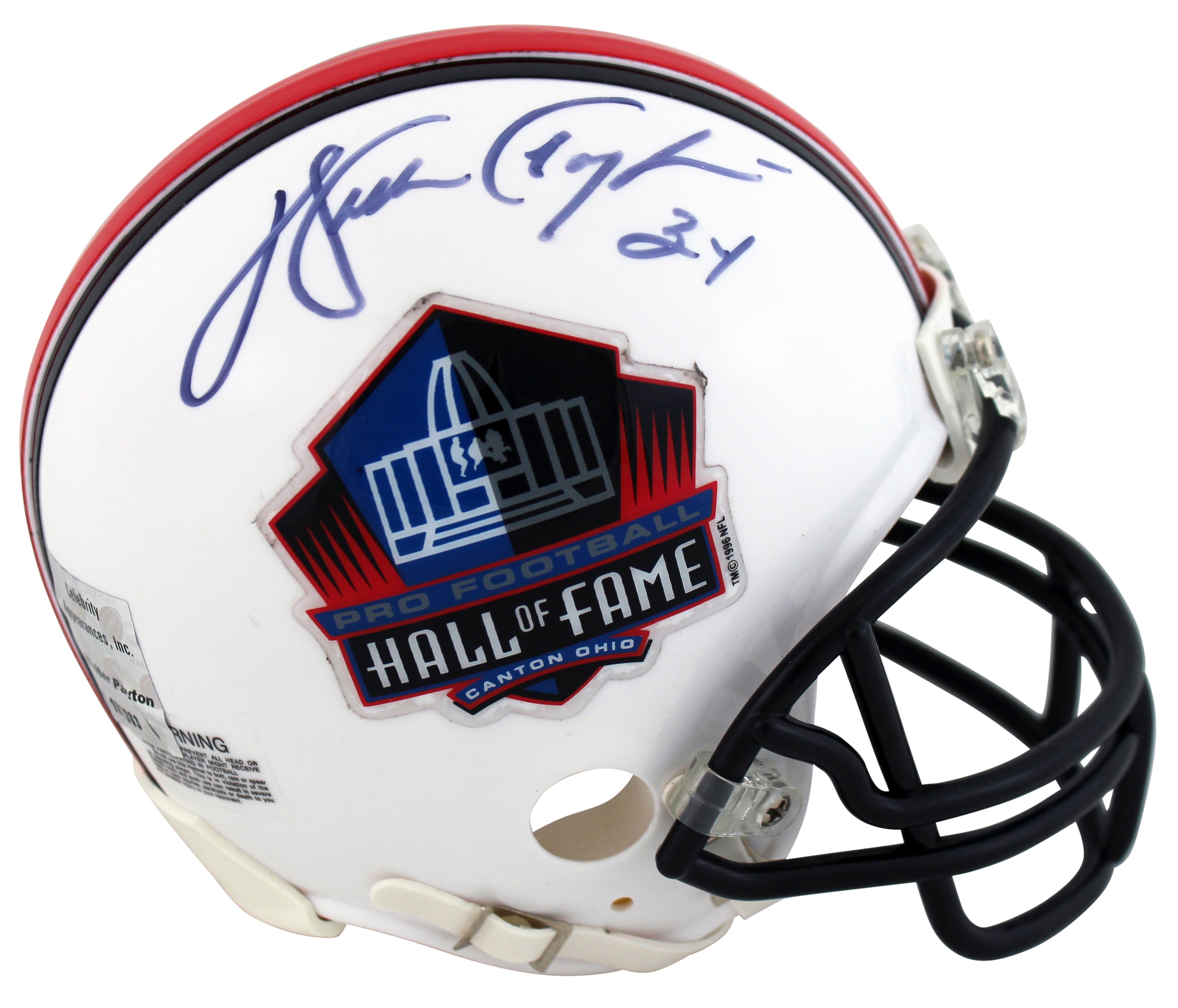 Bears Walter Payton "Sweetness" Signed Hall Of Fame Mini Helmet BAS #AB77825