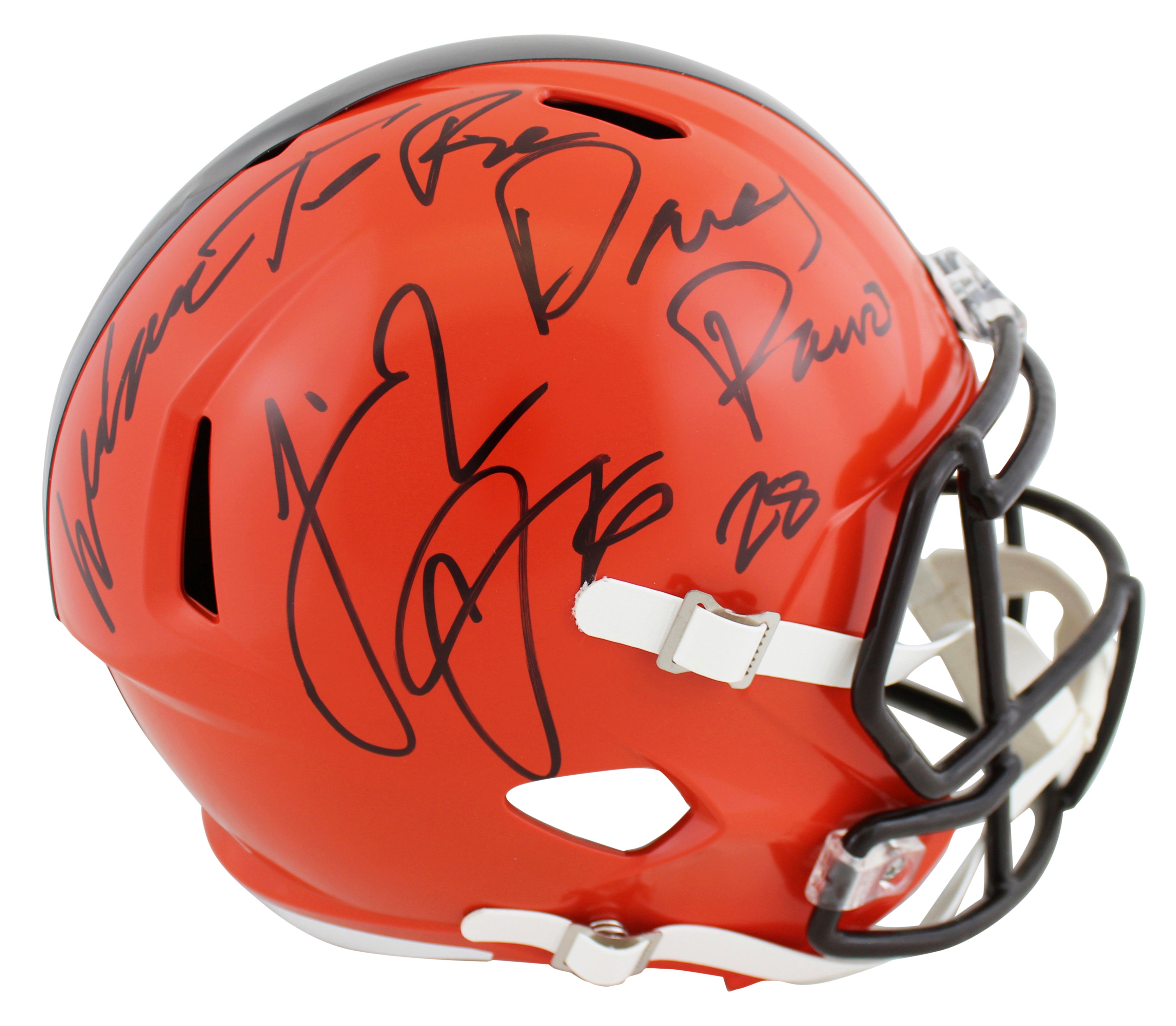 Browns Jeremiah Owusu-Koramoah "WTTDP" Signed Full Size Speed Rep Helmet BAS Wit