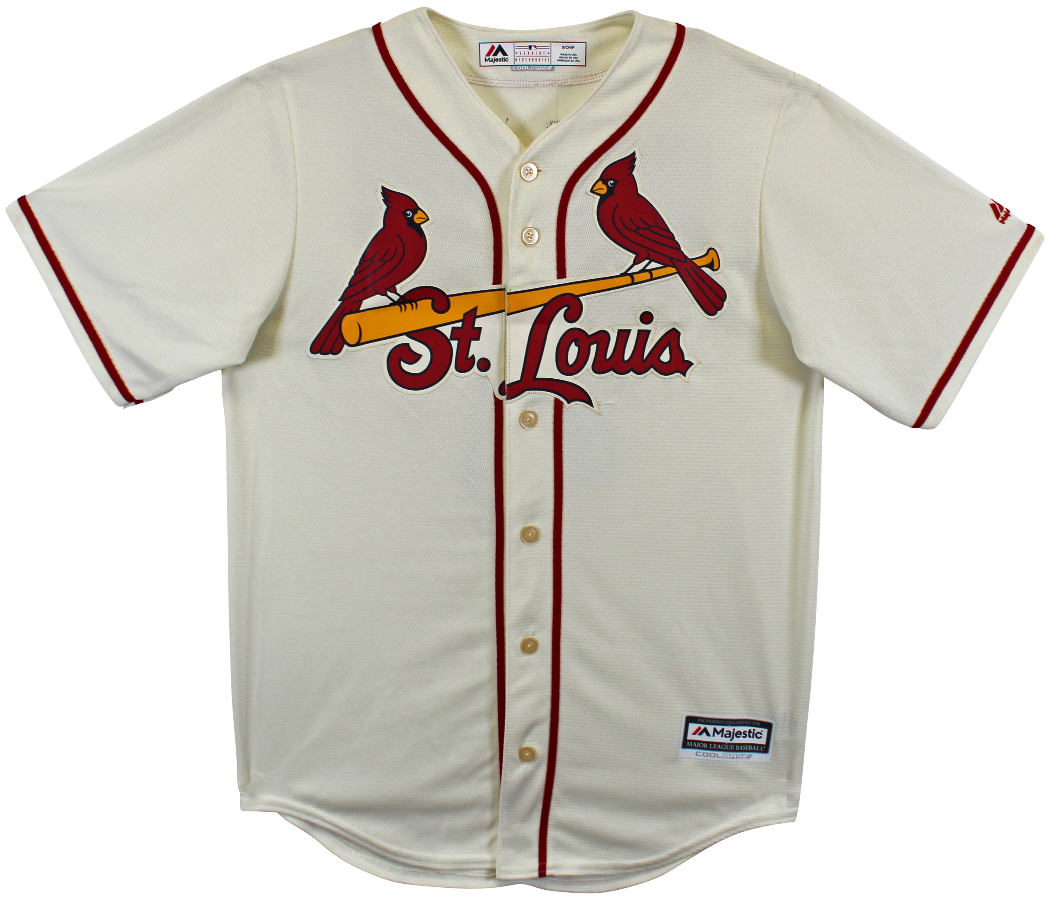 Cardinals Yadier Molina Signed Cream Majestic Cool Base Jersey JSA #MM32318