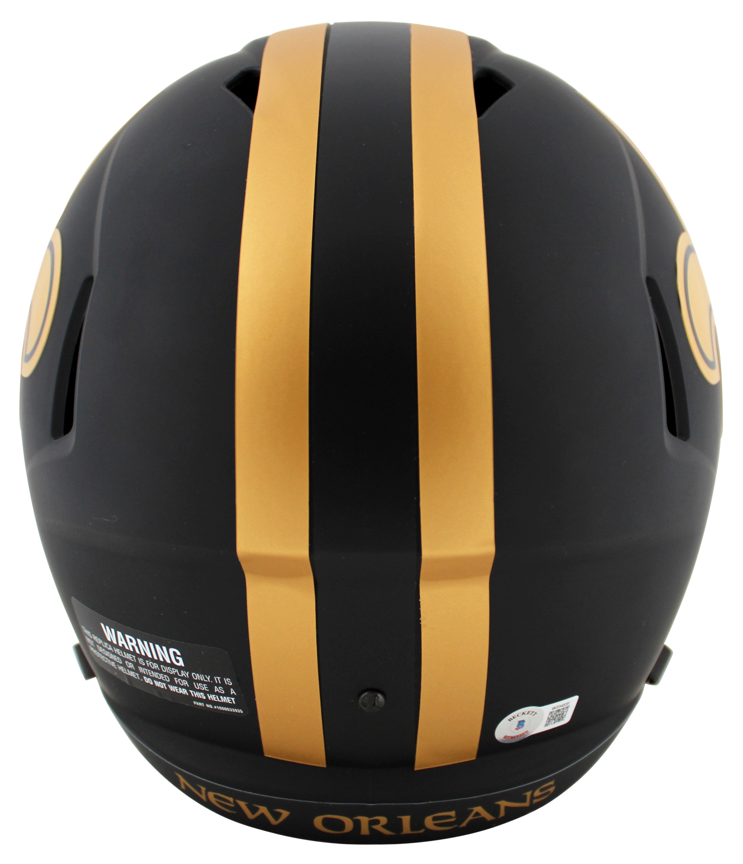 Saints Derek Carr Signed Eclipse Full Size Speed Rep Helmet BAS Witnessed