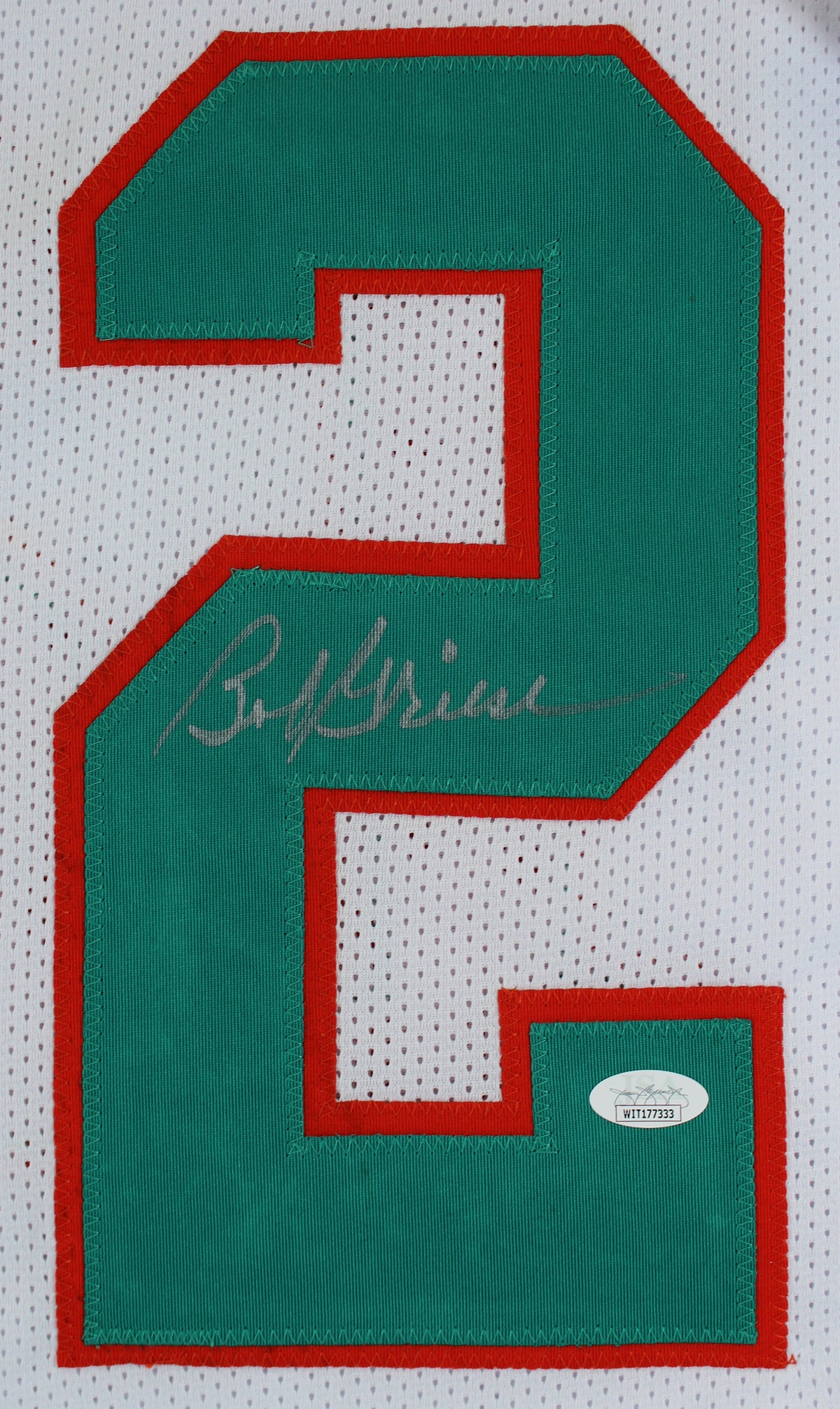 Bob Griese Authentic Signed White Pro Style Jersey Autographed JSA Witness