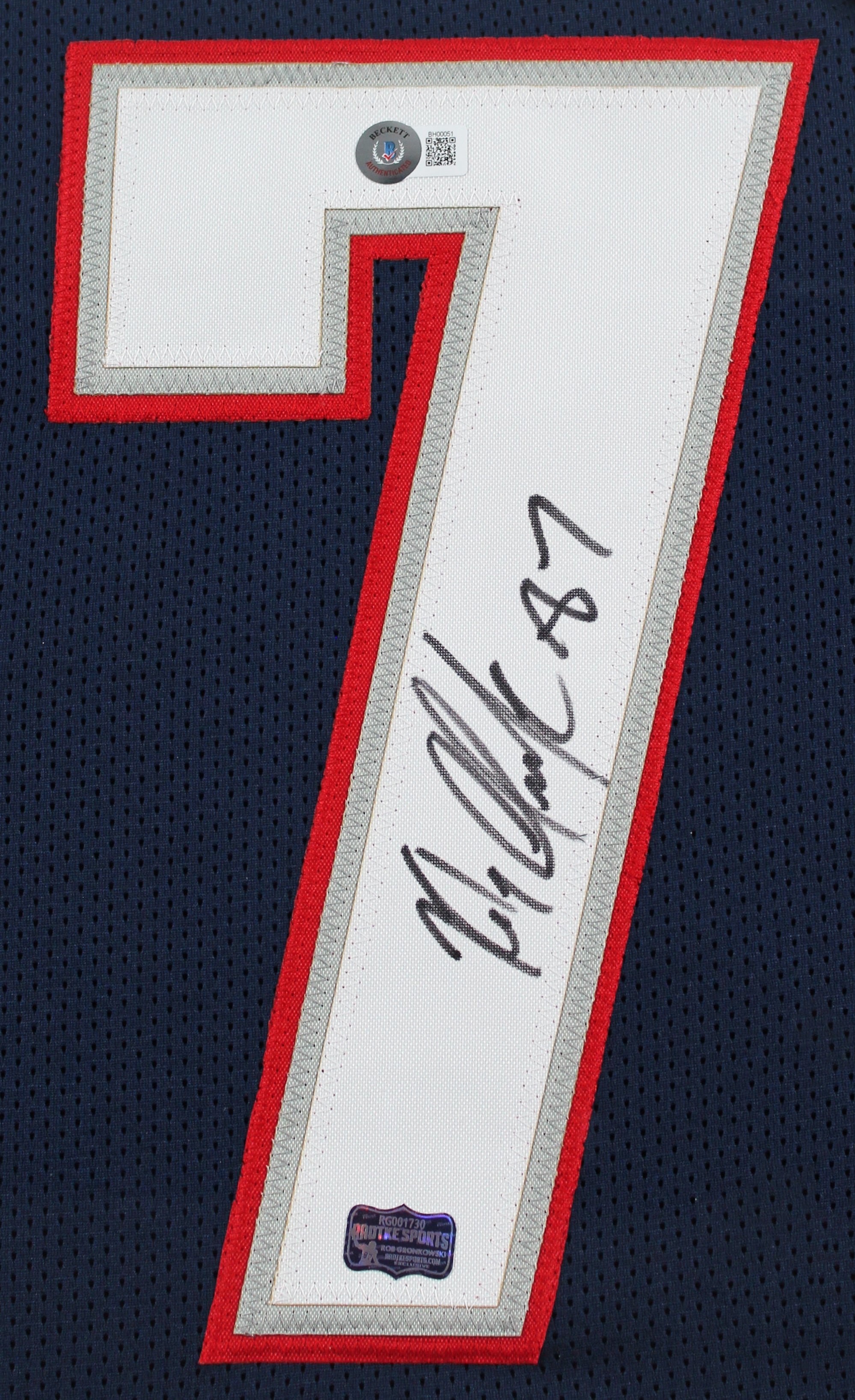 Rob Gronkowski Authentic Signed Navy Blue Pro Style Framed Display BAS Witnessed