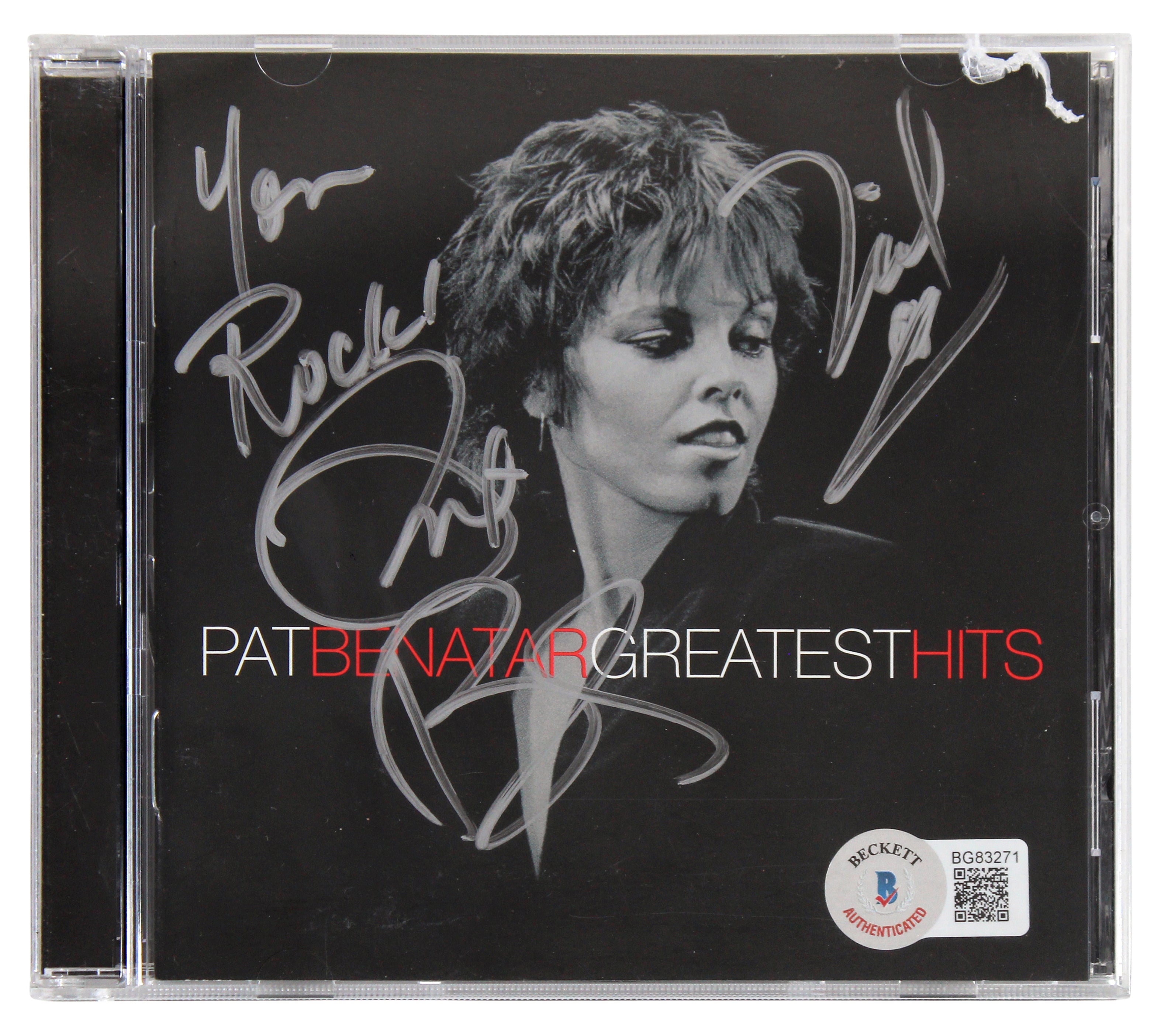 Pat Benatar & Neil Giraldo Signed Greatest Hits Cd Insert W/ Disk BAS #BG83271