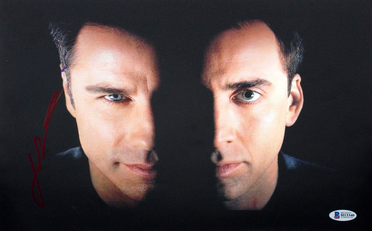 John Travolta Face/Off Authentic Signed 11x14 Photo Autographed BAS #H13340