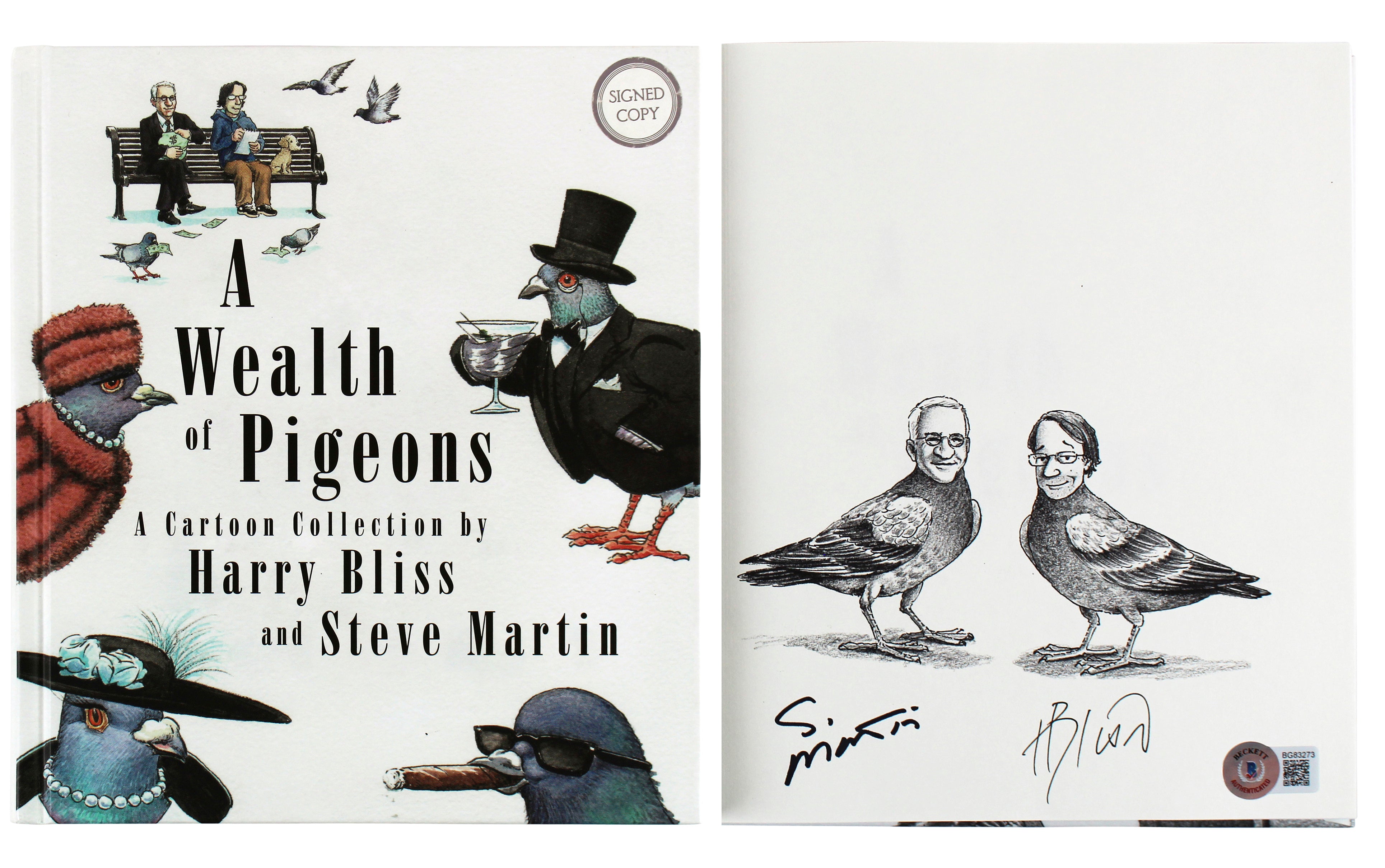 Steve Martin & Harry Bliss Signed A Wealth Of Pigeons 1st Edition Book BAS
