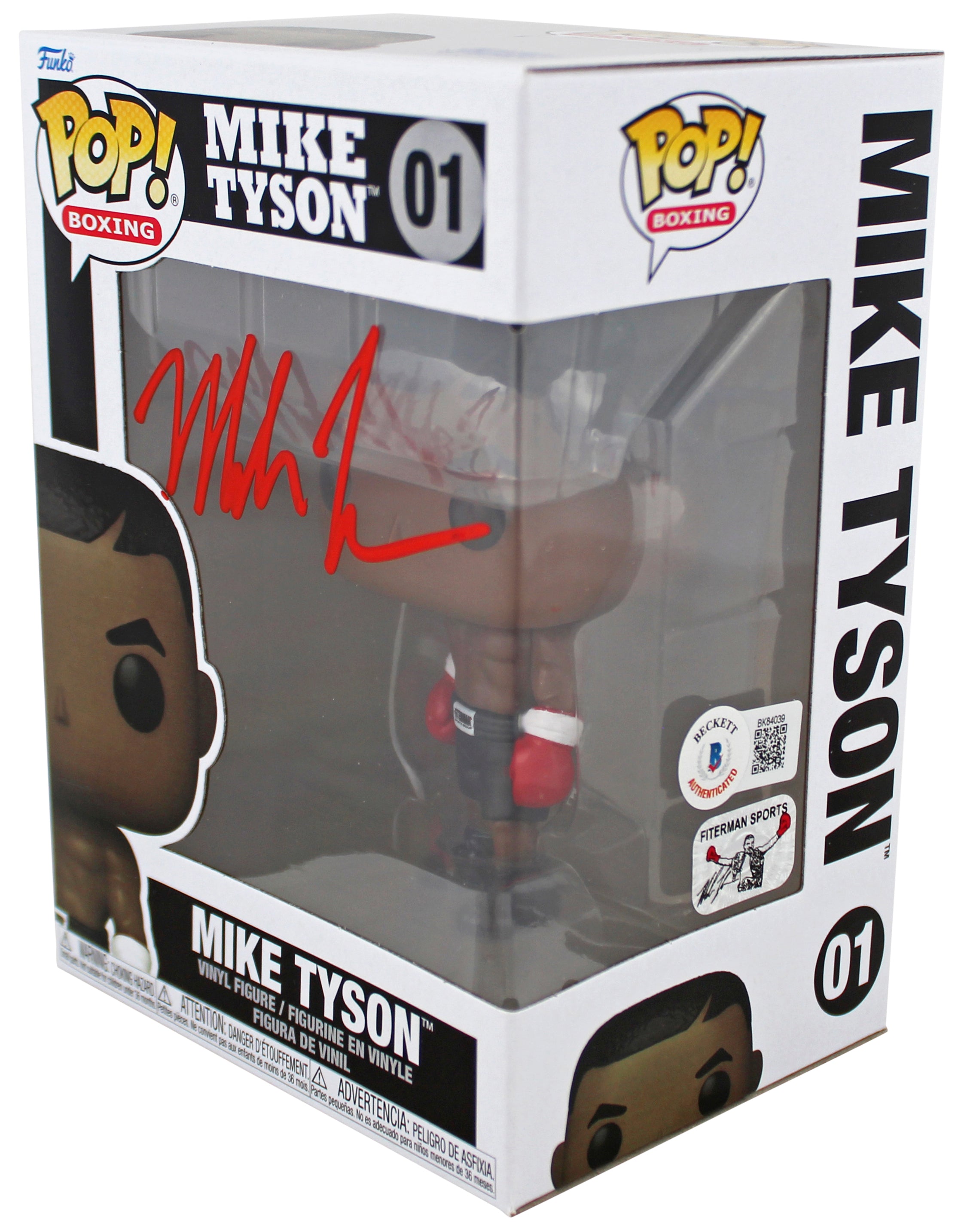 Mike Tyson Authentic Signed Funko Pop Vinyl Figure w/ Red Signature BAS
