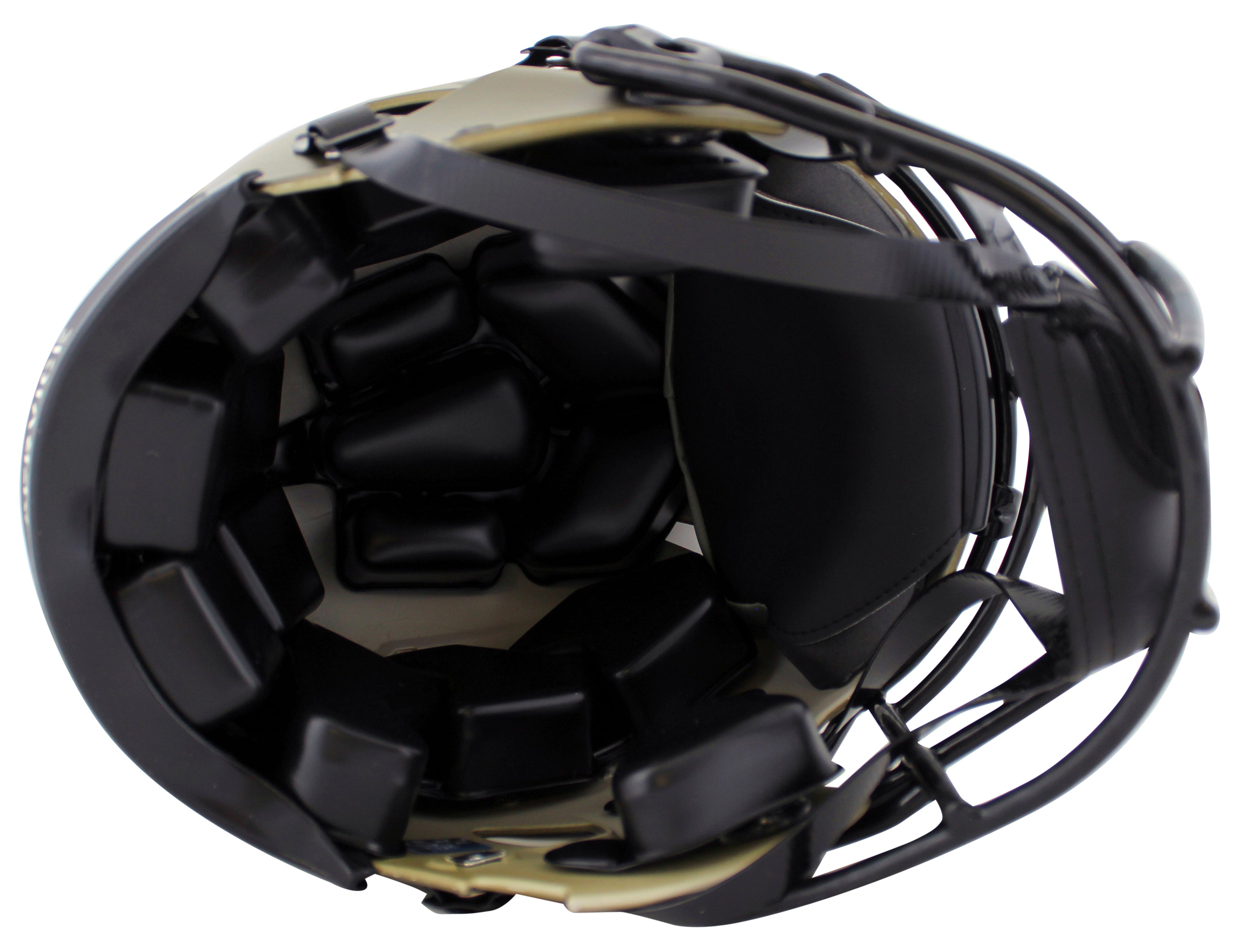 Vikings Randy Moss Signed Salute To Service F/S Speed Proline Helmet BAS Witness