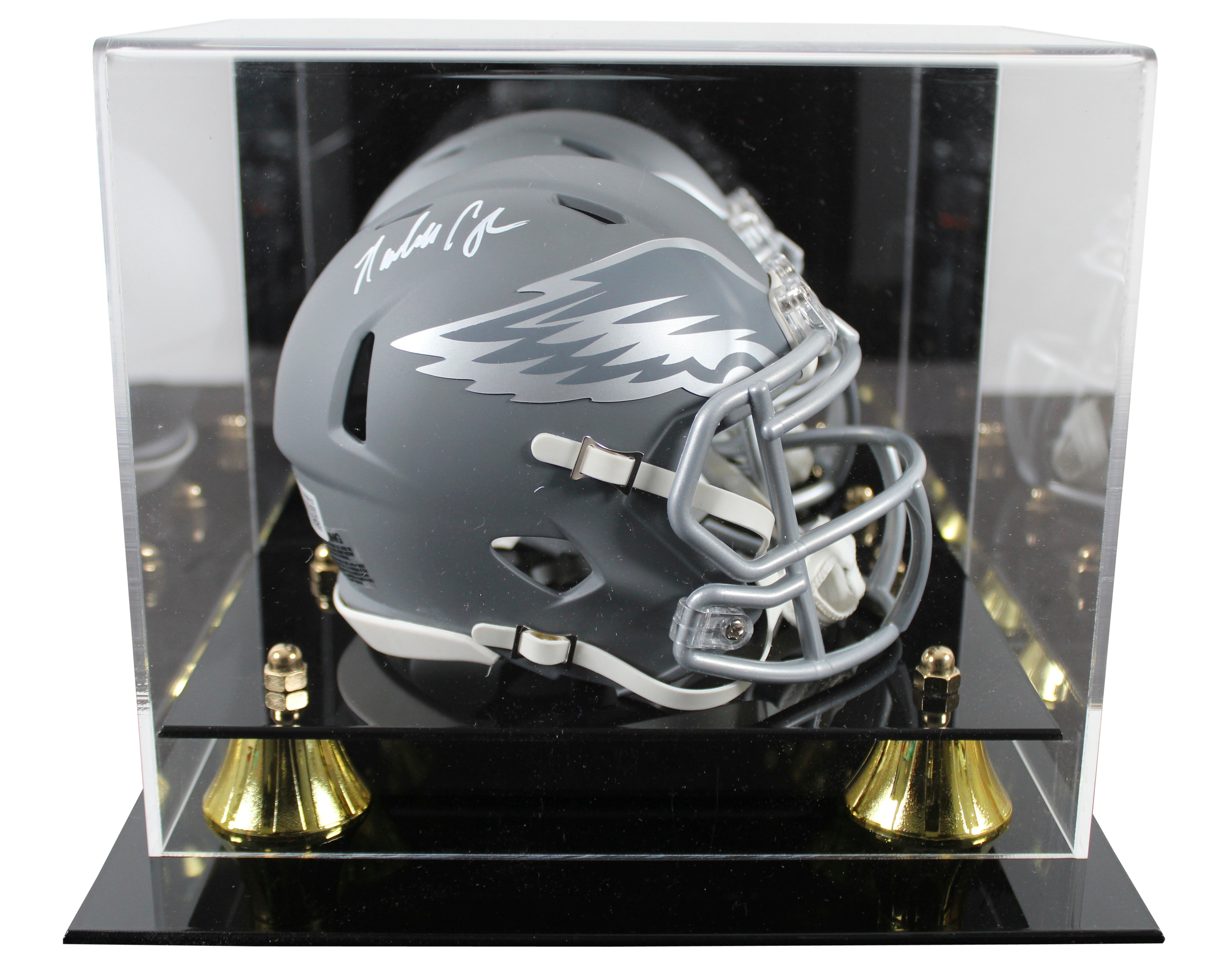 Eagles Randall Cunningham Signed Slate Speed Mini Helmet W/ Case BAS Witnessed