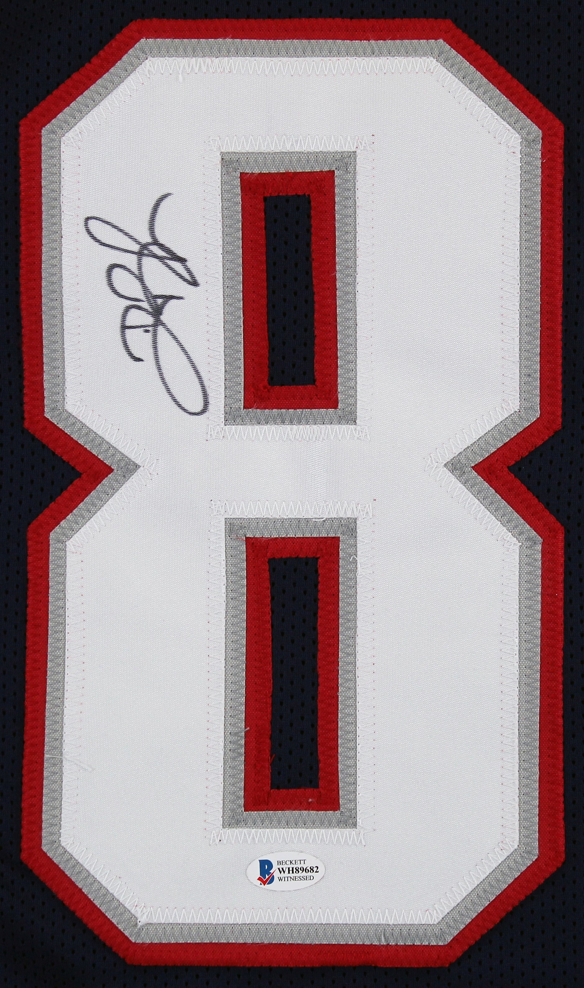 Deion Branch Authentic Signed Navy Blue Pro Style Jersey BAS Witnessed