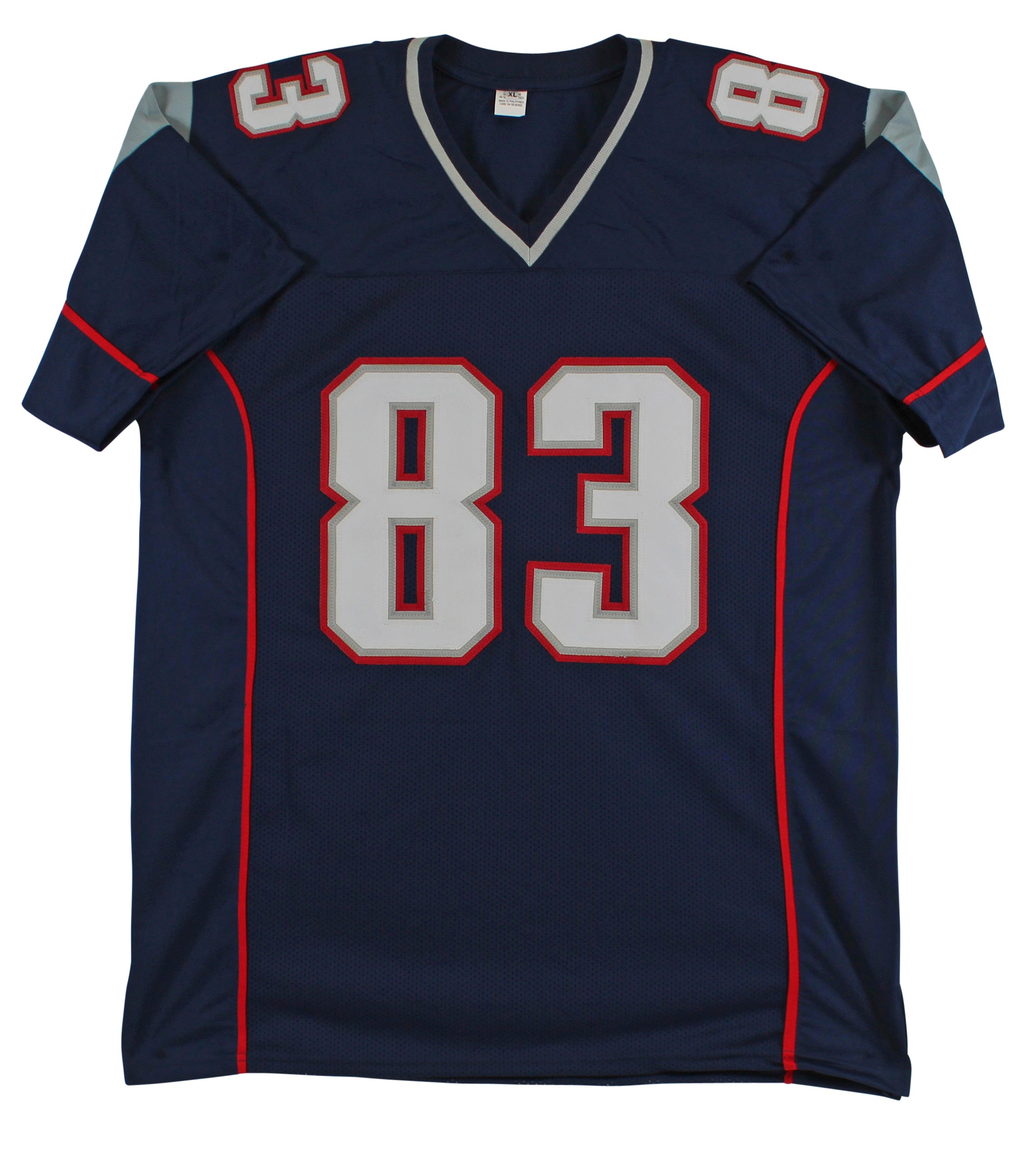 Deion Branch Authentic Signed Navy Blue Pro Style Jersey BAS Witnessed