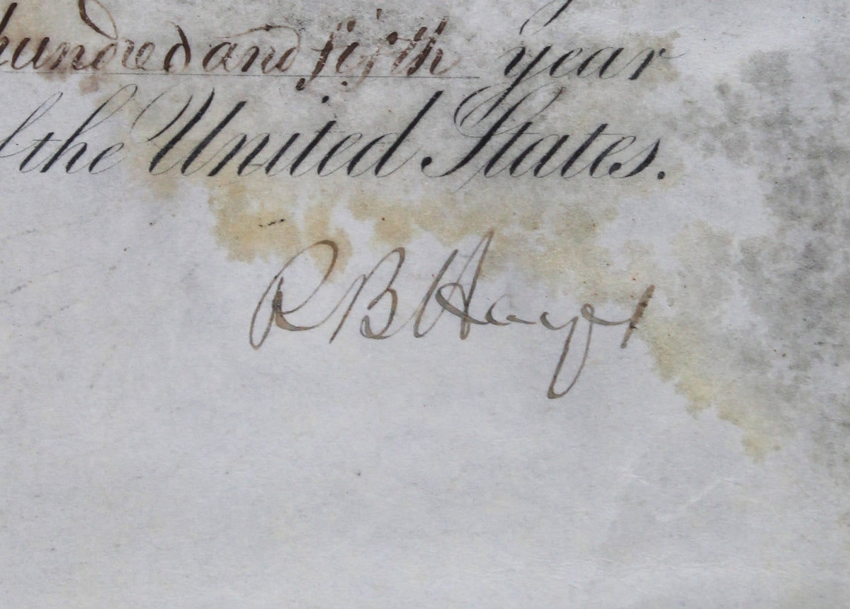 Rutherford B. Hayes Signed 15.25x19 1881 Military Appointment BAS #AB14011