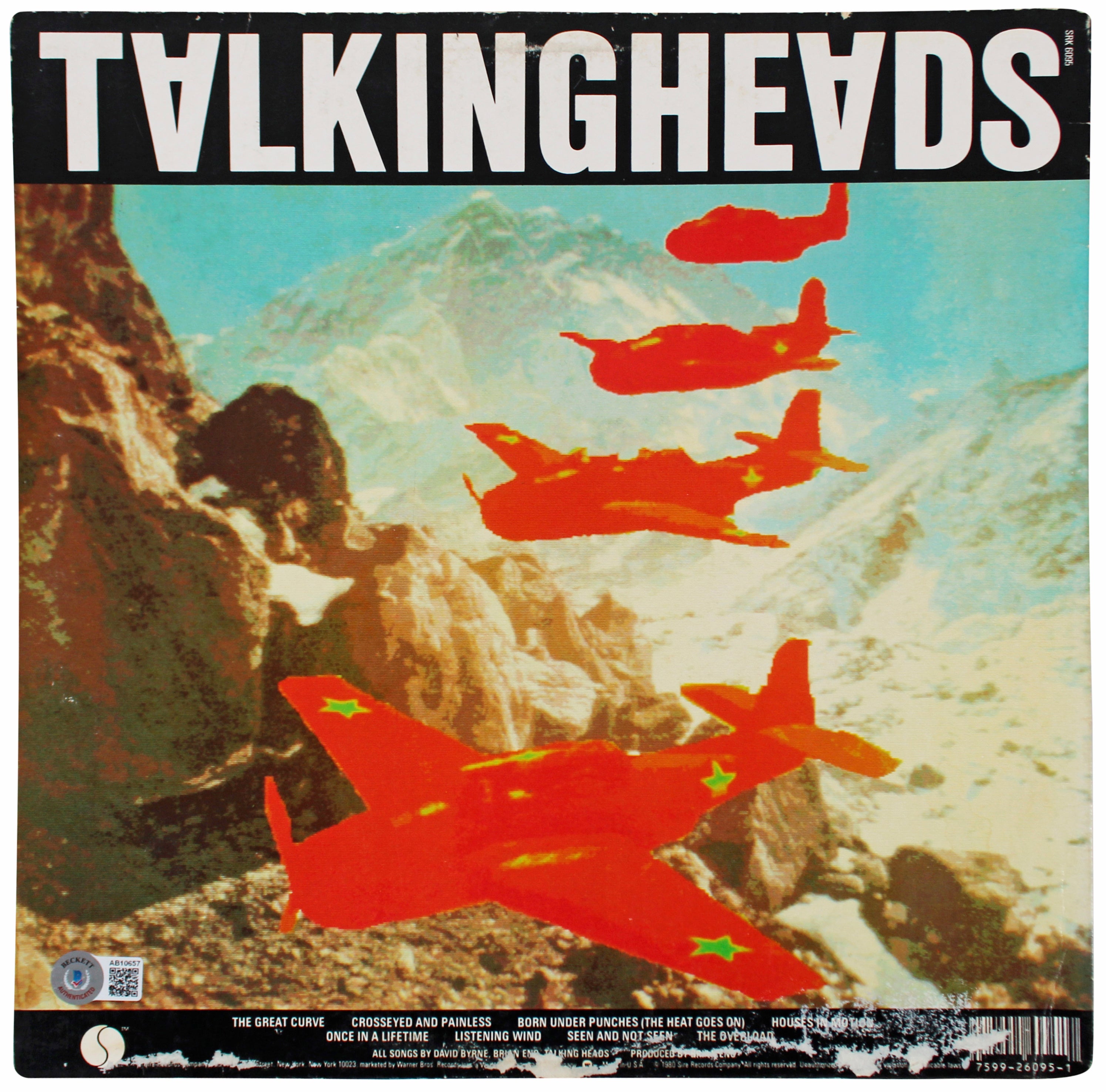 Talking Heads (4) Byrne, Frantz +2 Signed Album Cover W/ Vinyl BAS #AB10657