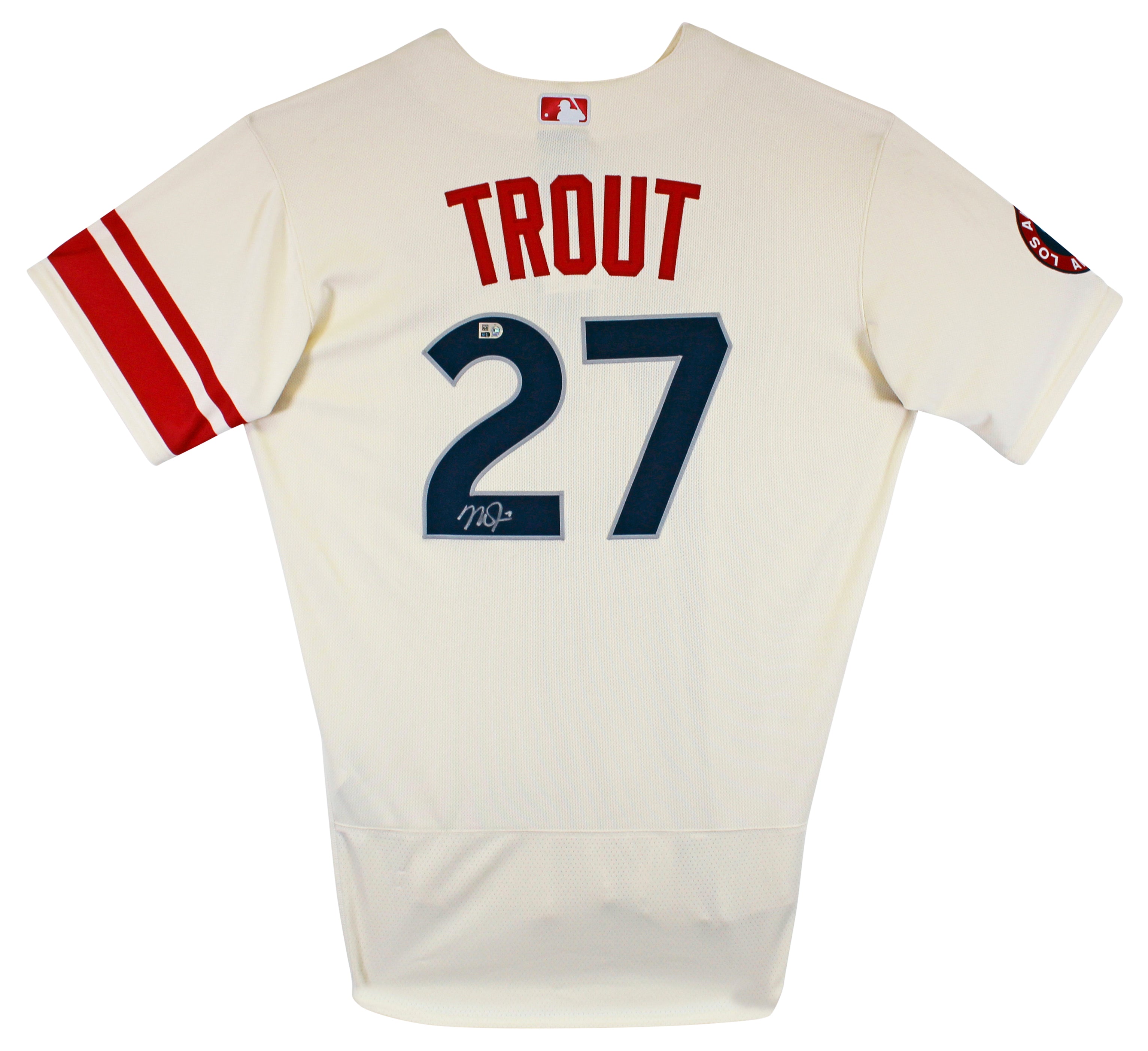 Angels Mike Trout Authentic Signed White Nike City Connect Jersey MLB #YP025122