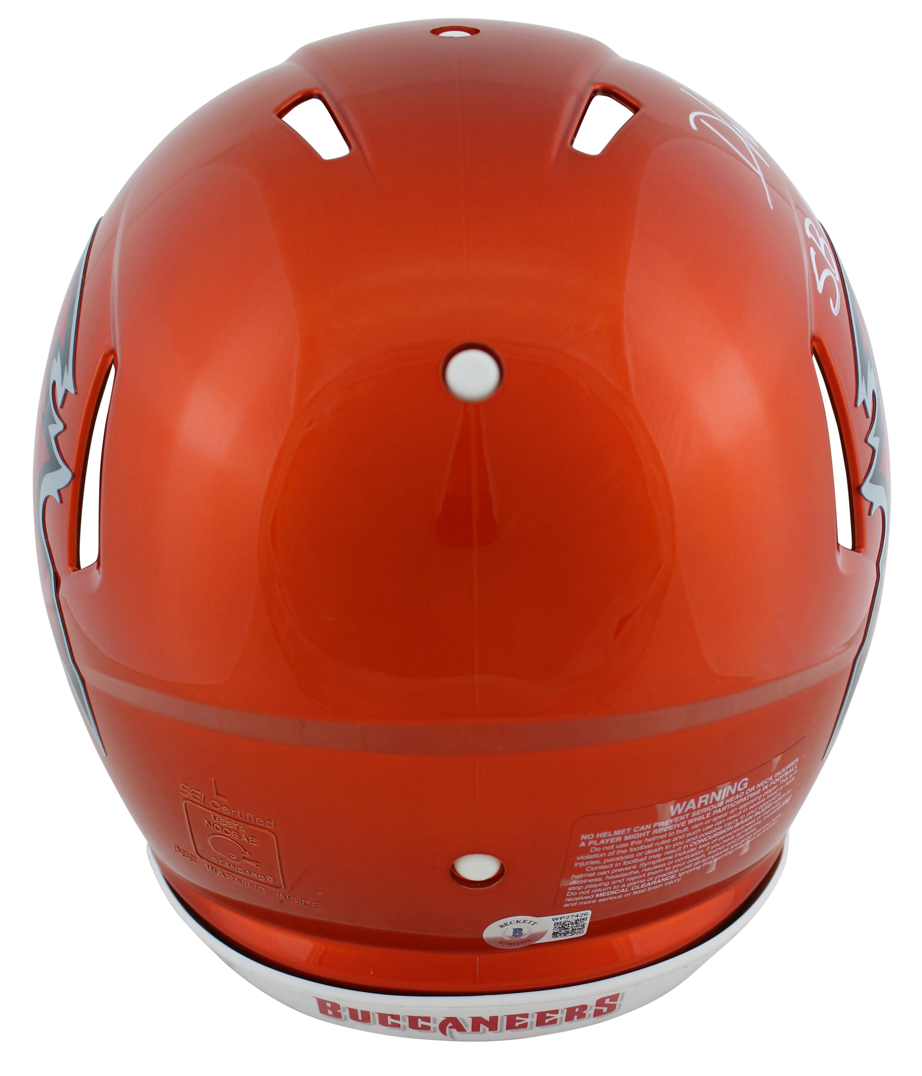 Buccaneers Devin White Signed Flash Full Size Speed Proline Helmet BAS Witnessed