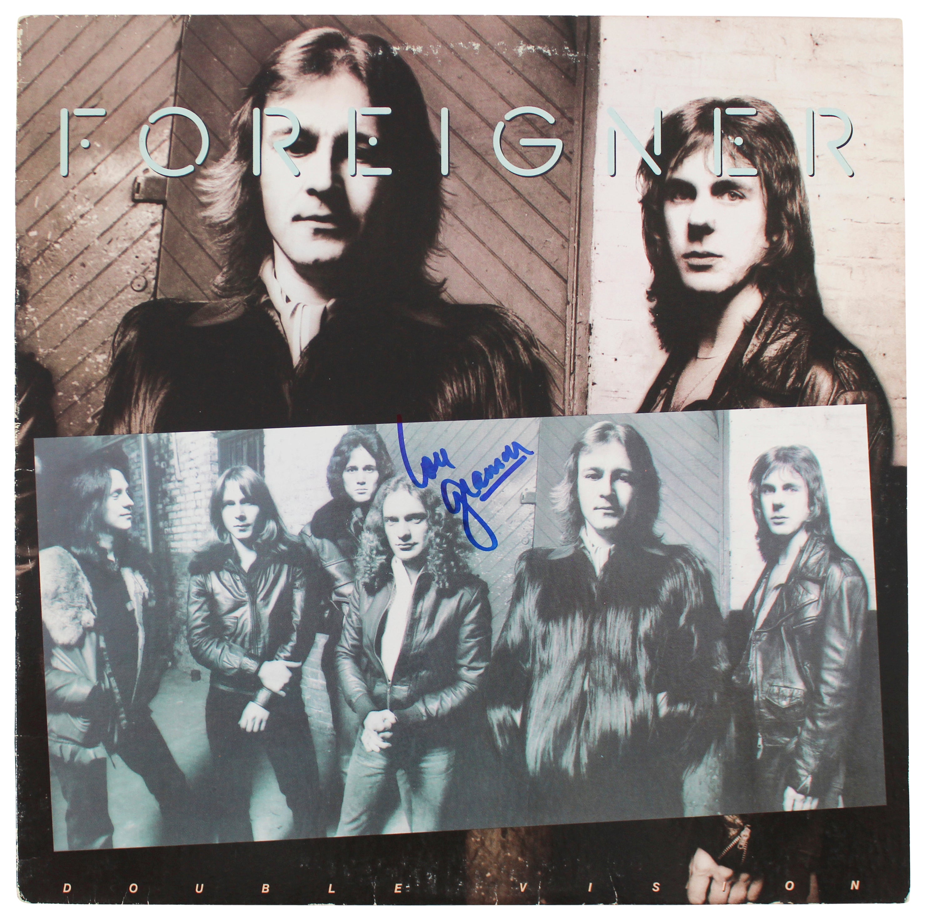 Lou Gramm Foreigner Authentic Signed Double VIsion Album Cover BAS #BG82240