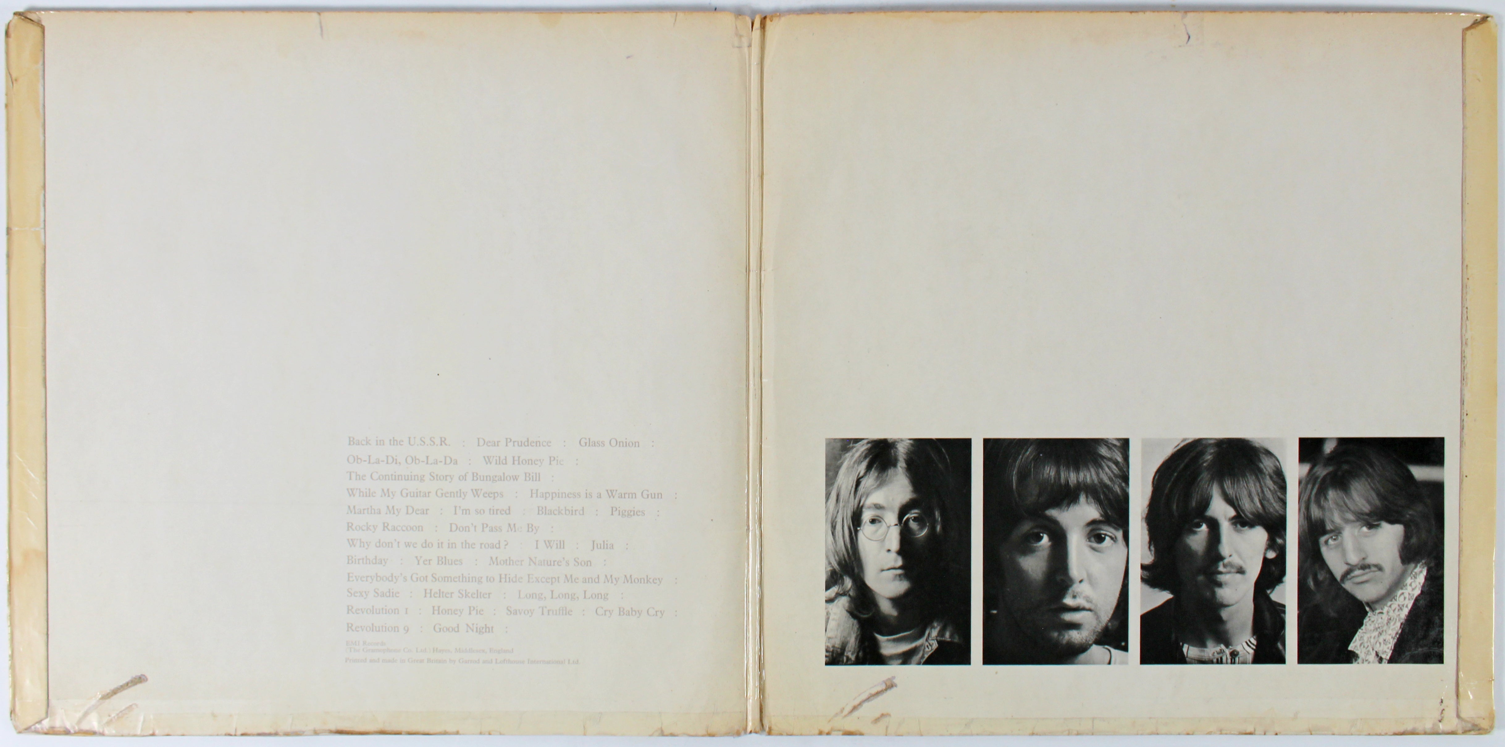 George Harrison The Beatles Signed The White Album Cover W/ Vinyl JSA #YY56745