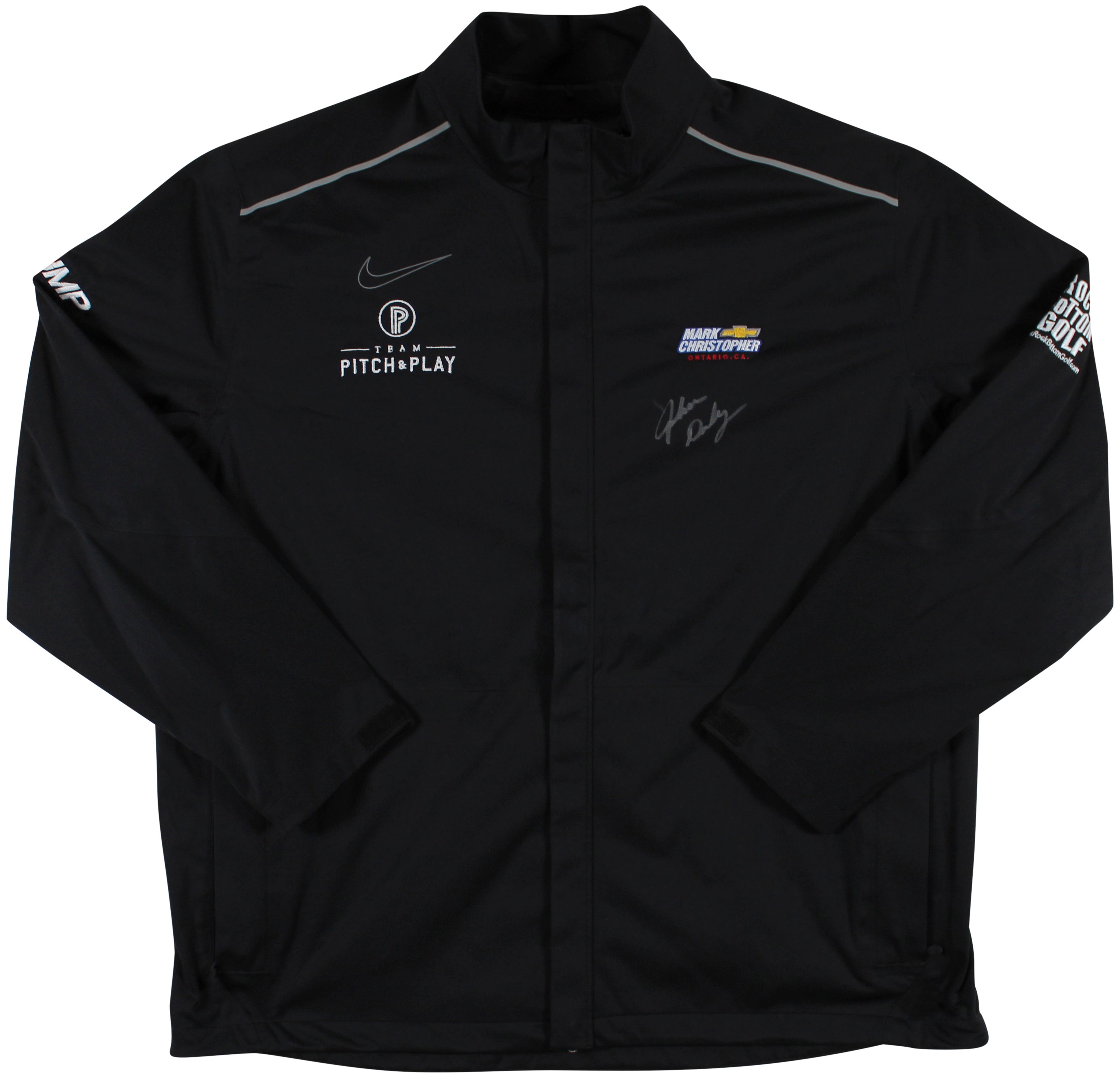 John Daly Signed Match Worn Black Nike Golf Quarter Zip Jacket BAS #BH00333