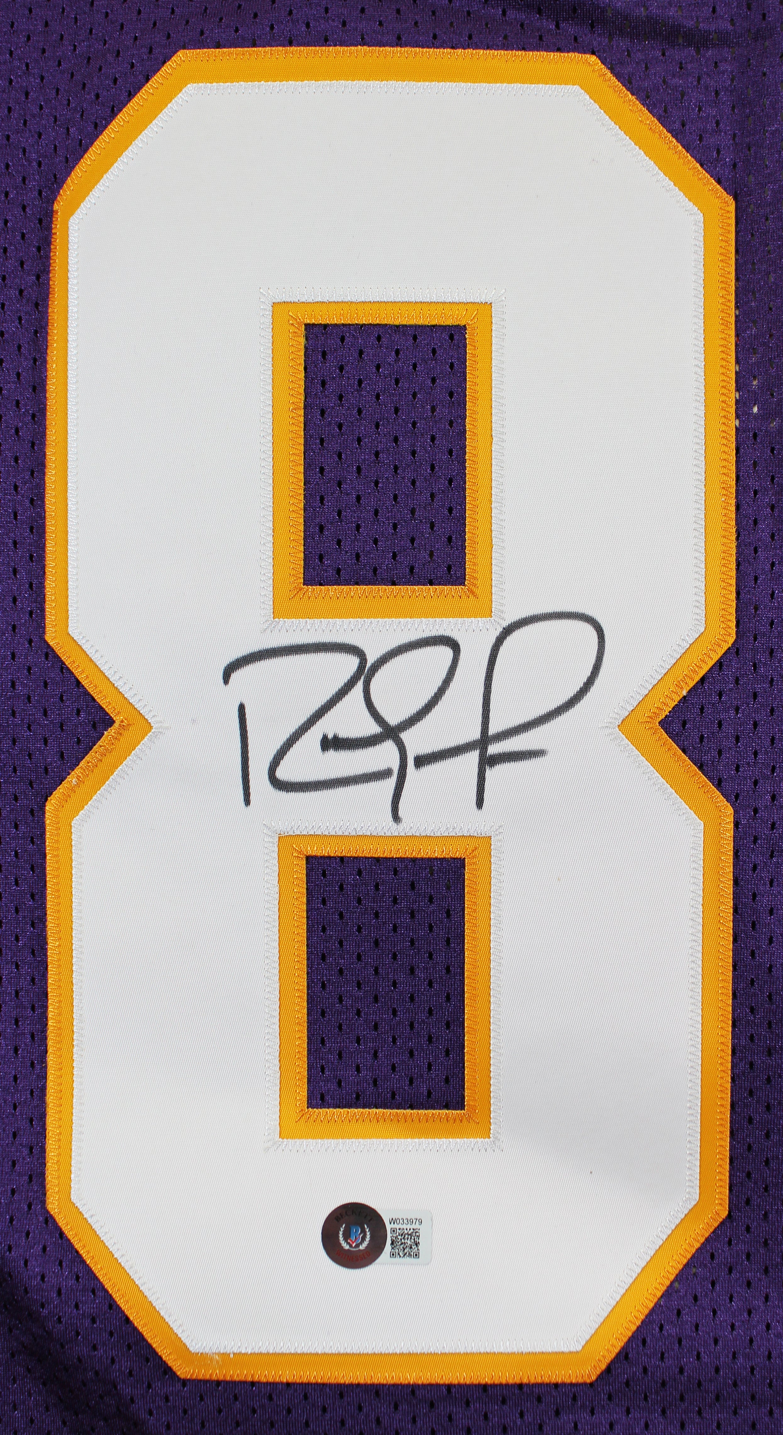 Vikings Randy Moss Authentic Signed Purple 1998 Mitchell & Ness Throwback Jersey BAS Witnessed #W033979
