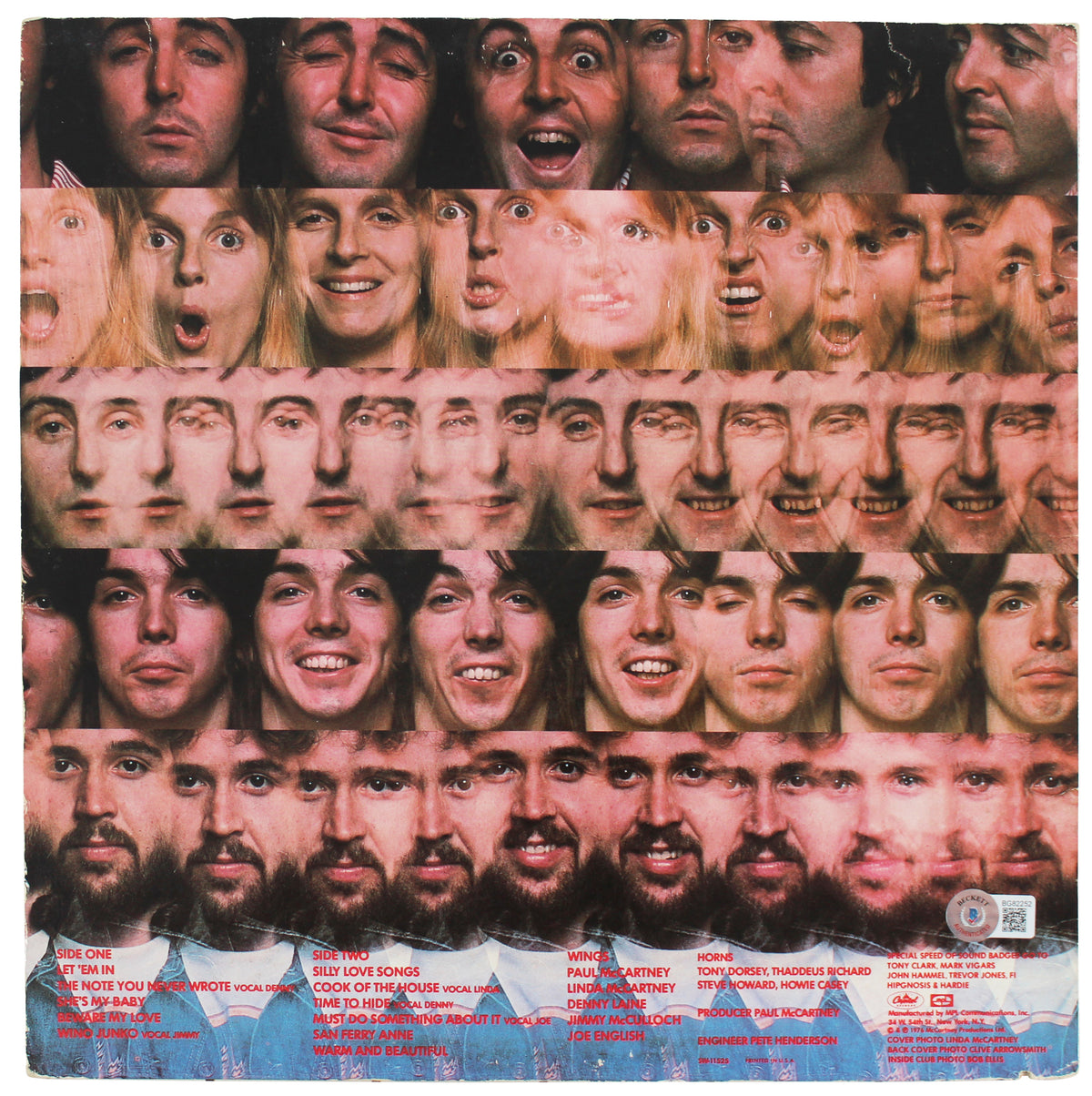Denny Laine Wings Signed At The Speed Of Sound Album Cover BAS #BG82252