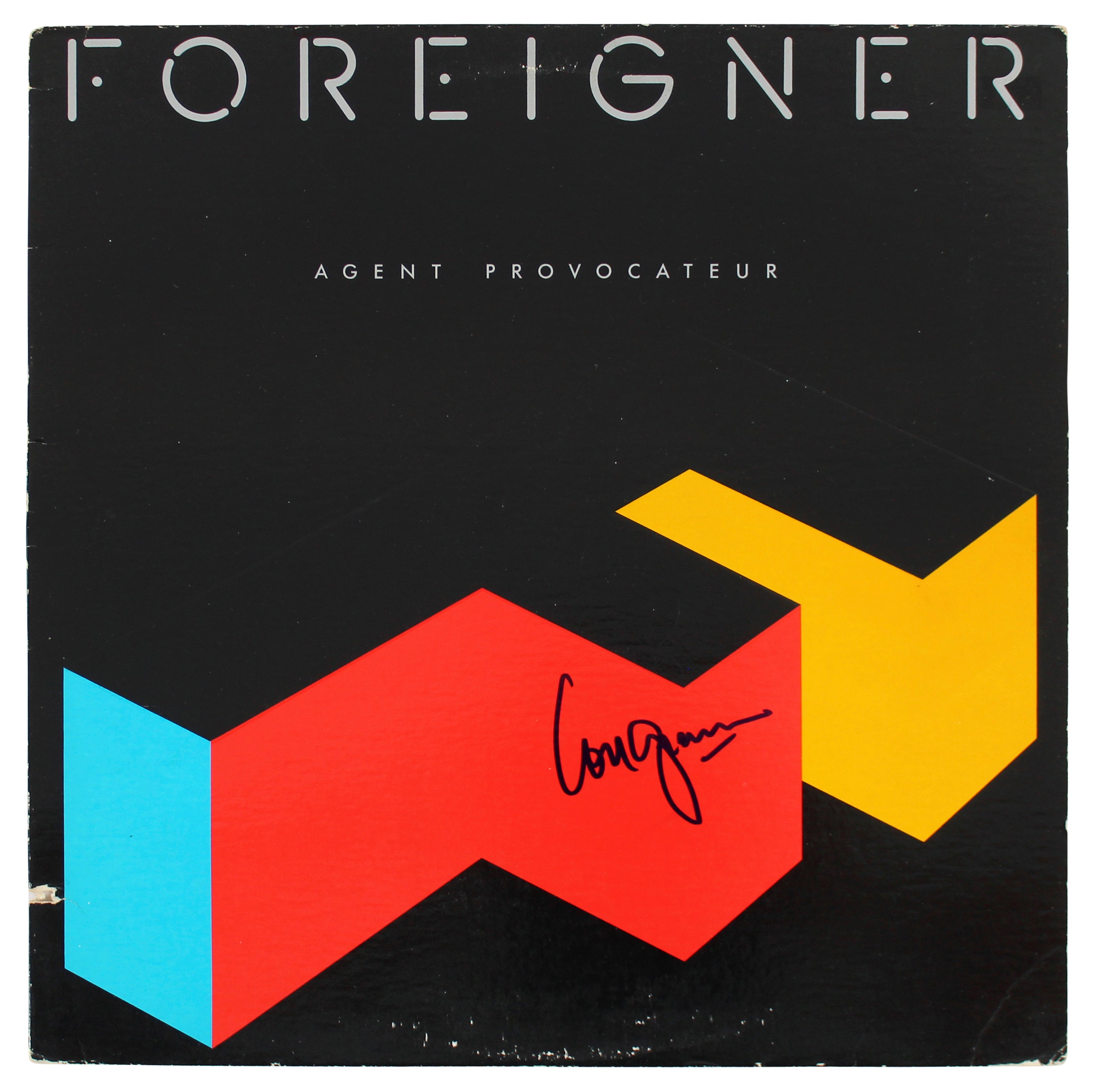 Lou Gramm Foreigner Authentic Signed Agent Provocateur Album Cover BAS #BG82259