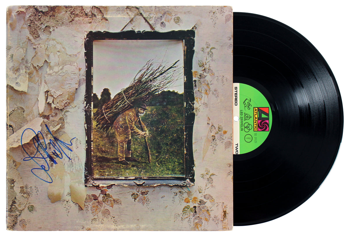 John Paul Jones Signed Led Zeppelin IV Album Cover W/ Vinyl BAS #BG82261