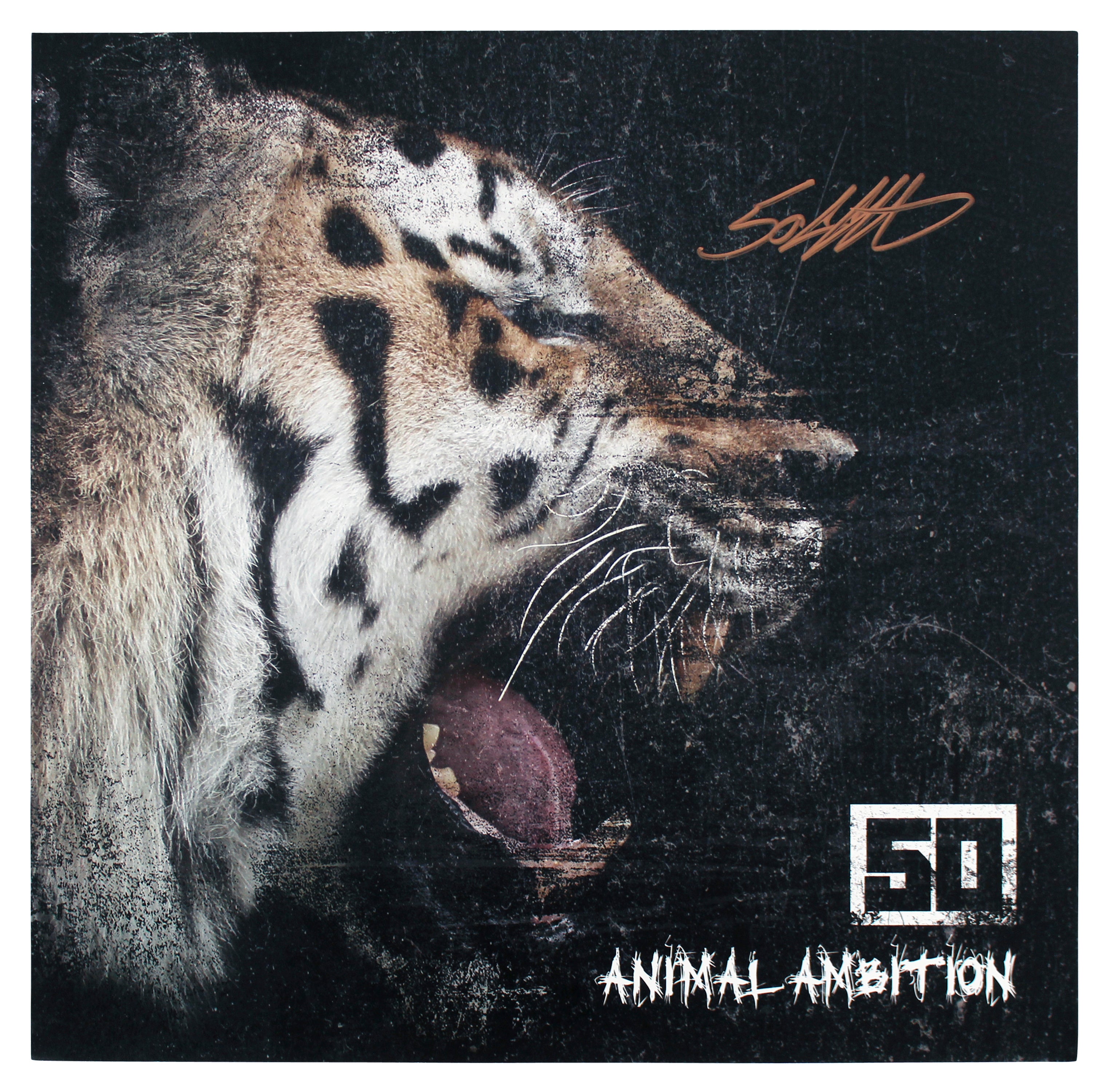 50 Cent Authentic Signed Animal Ambition Album Flat Autographed BAS #BG83159