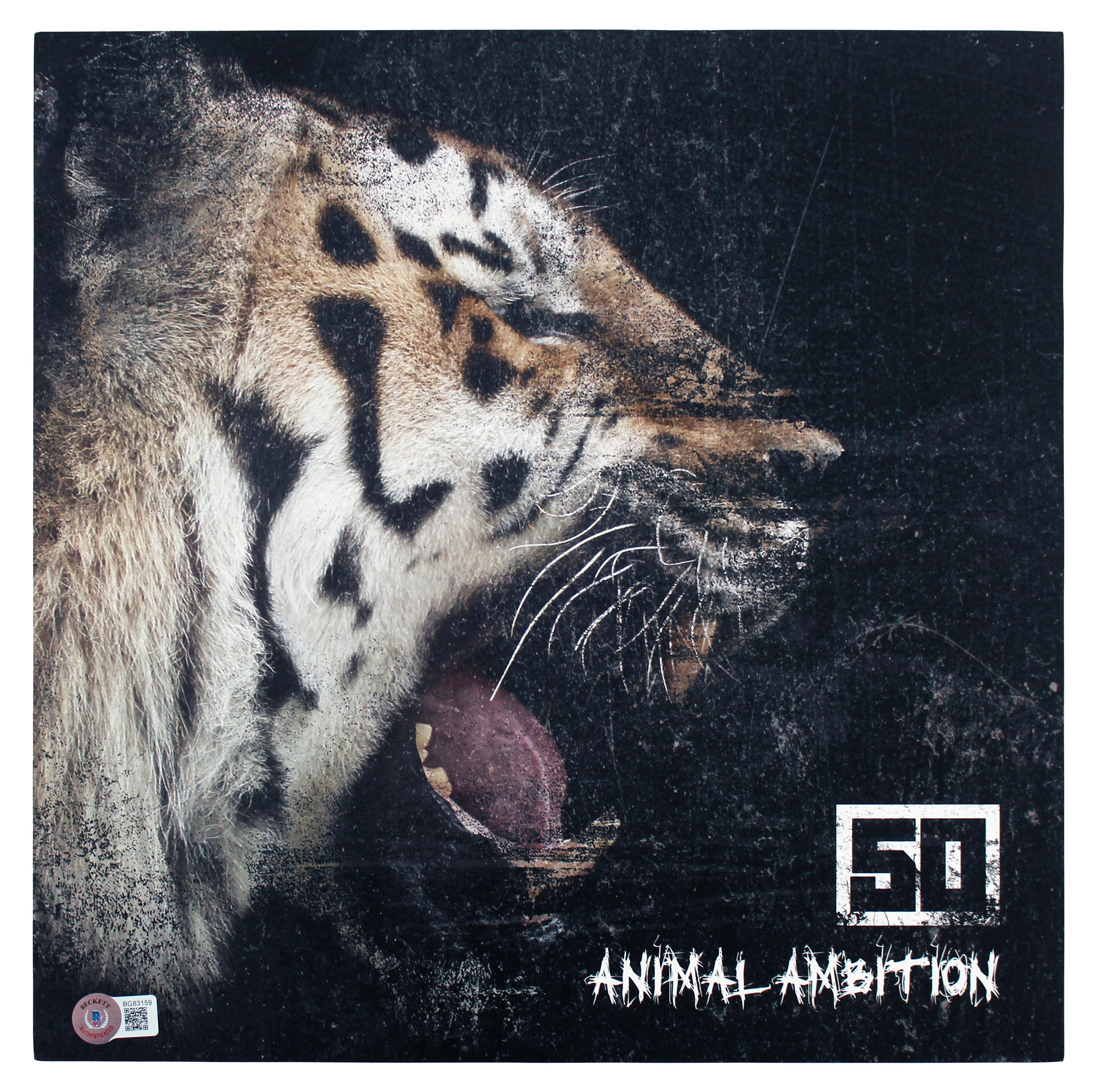 50 Cent Authentic Signed Animal Ambition Album Flat Autographed BAS #BG83159