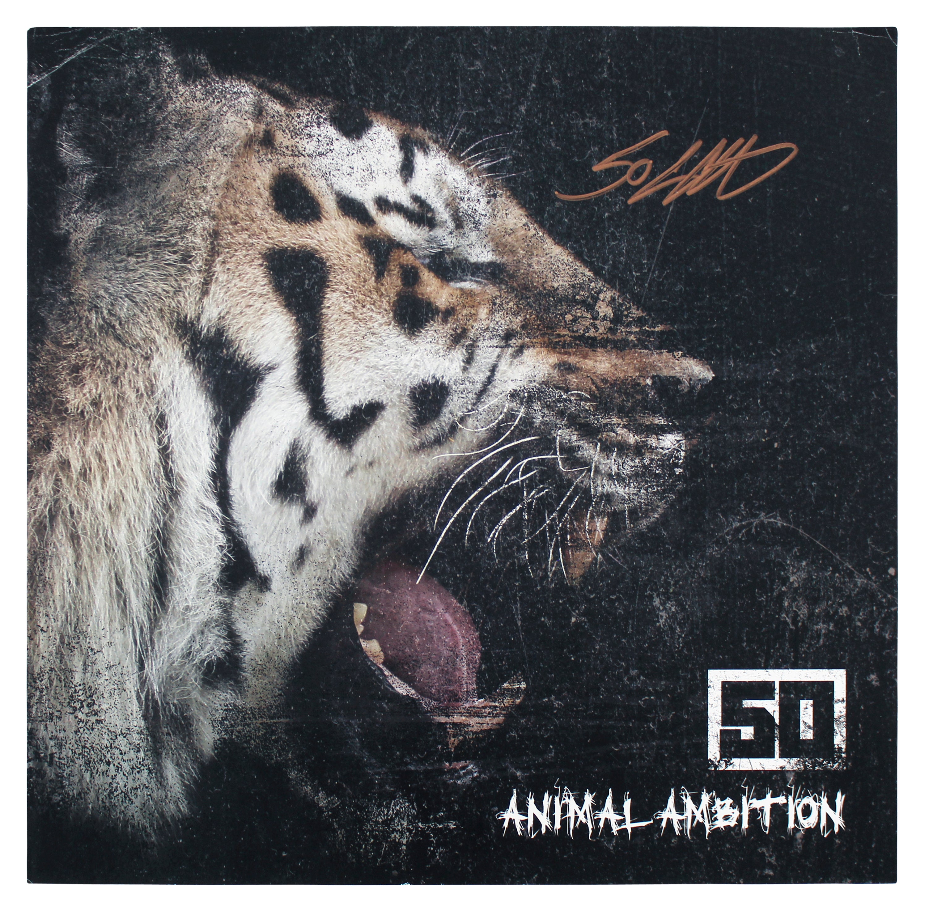 50 Cent Authentic Signed Animal Ambition Album Flat Autographed BAS #BG83160