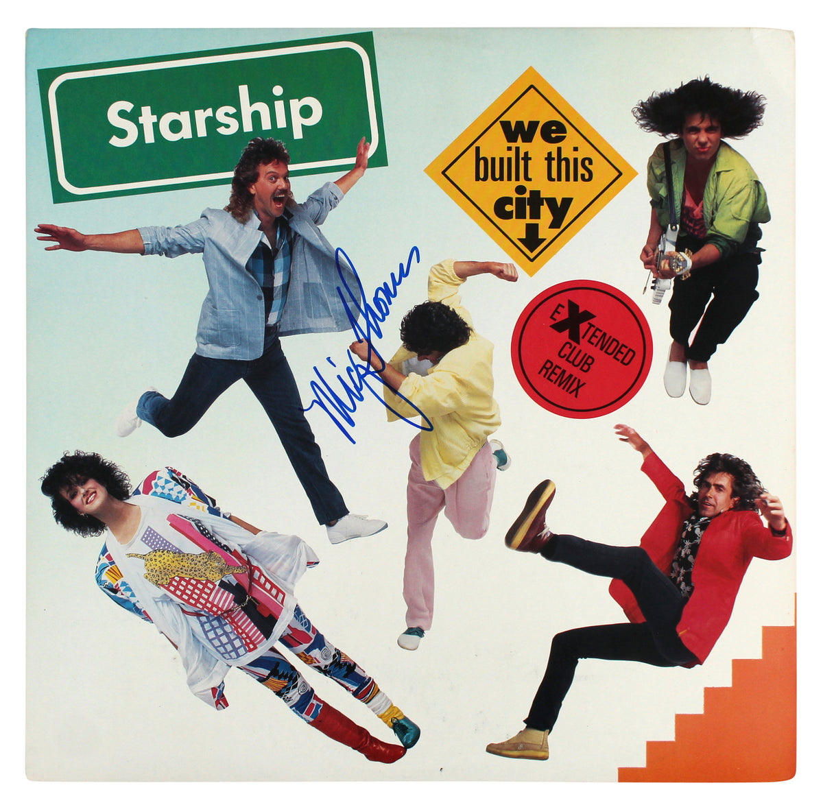Mickey Thomas Starship Signed We Built This City Album Cover BAS #BG82263