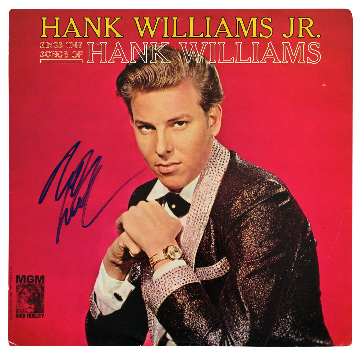 Hank Williams Jr. Signed Sings Songs Of Hank Williams Album Cover BAS #BG83141