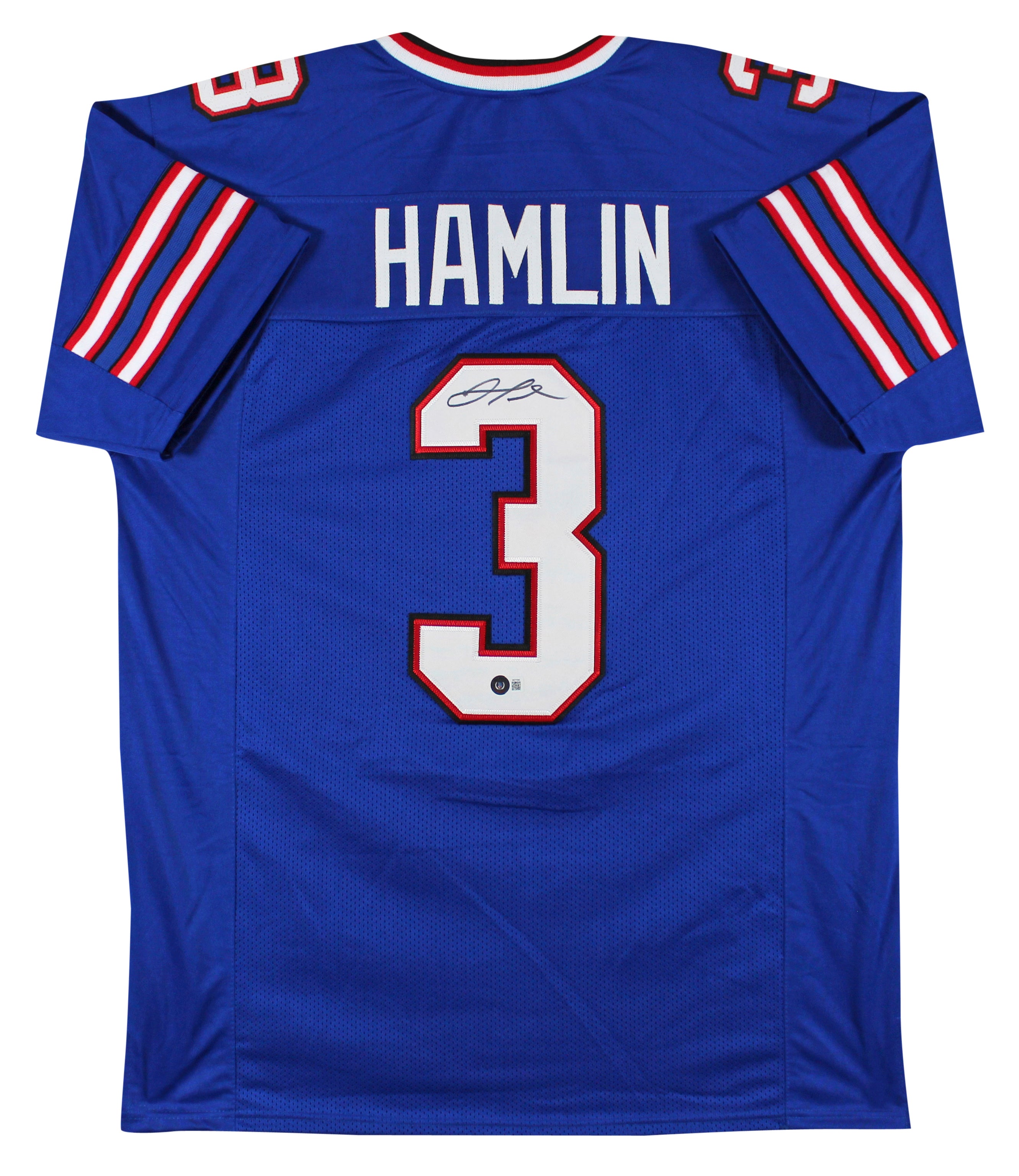 Damar Hamlin Authentic Signed Blue Pro Style Jersey Autographed BAS