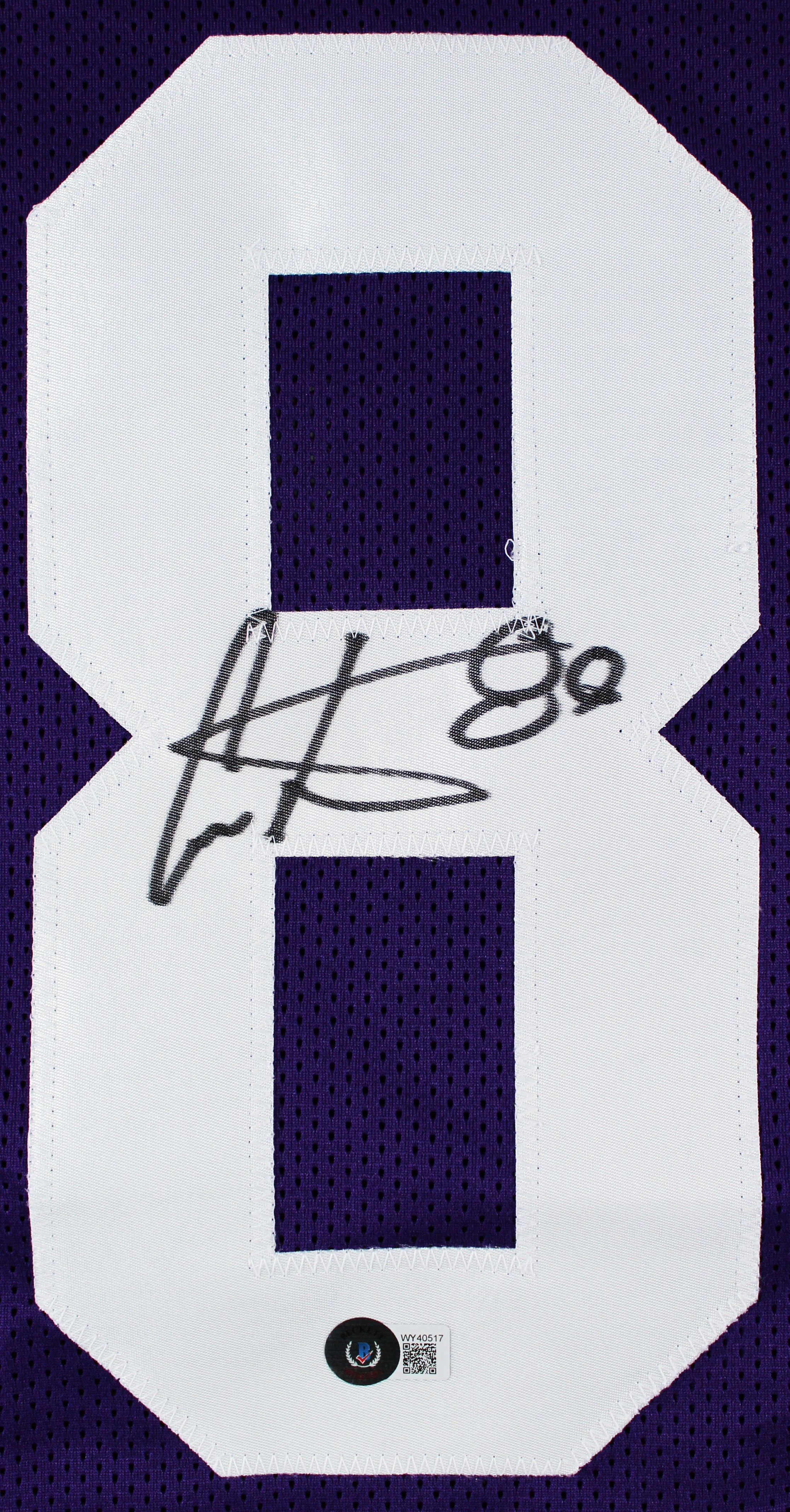 Cris Carter Authentic Signed Purple Pro Style Jersey Autographed BAS Witnessed