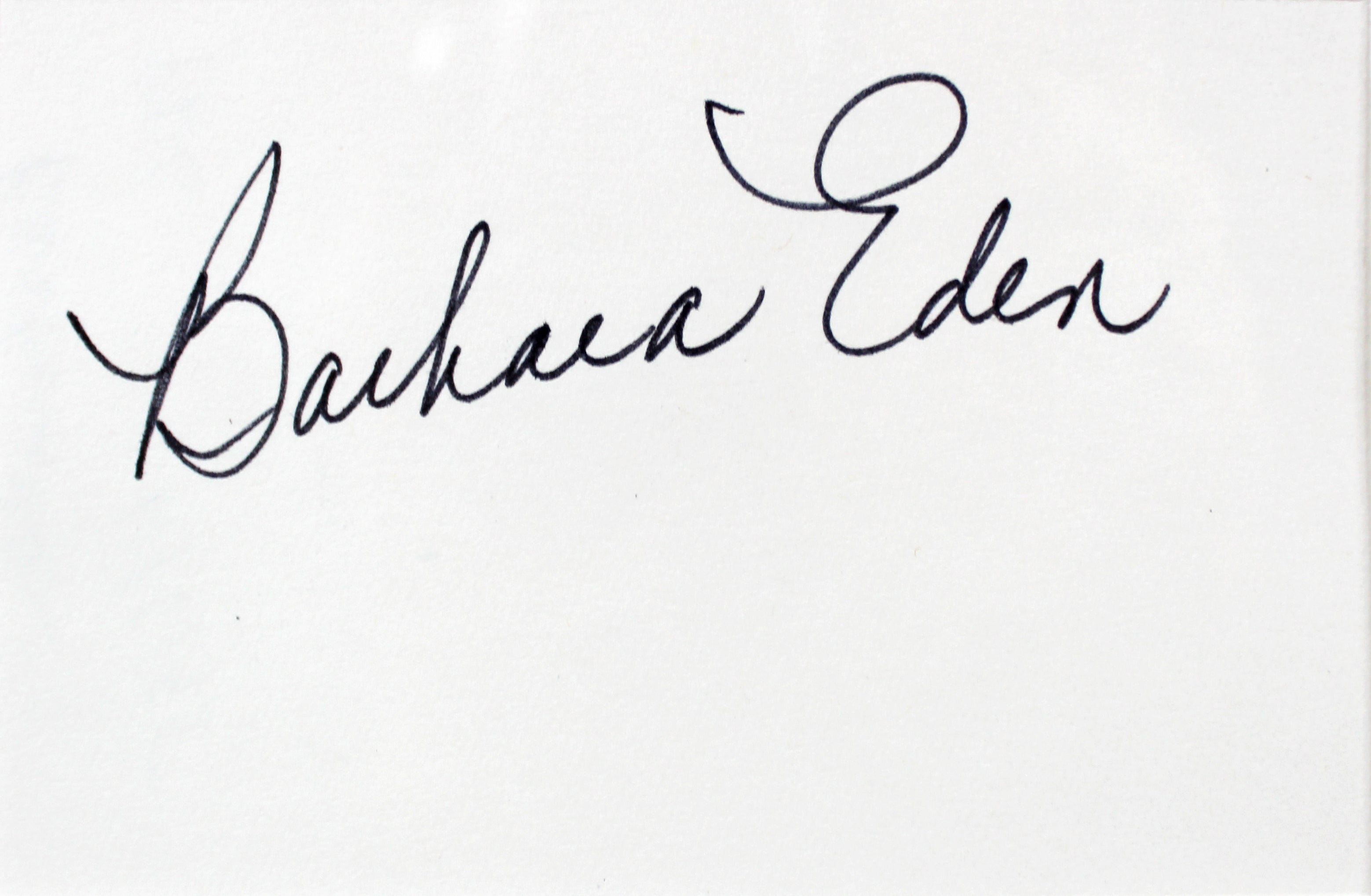 Larry Hagman Barbara Eden I Dream of Jeannie Signed Framed Display BAS #AD04886