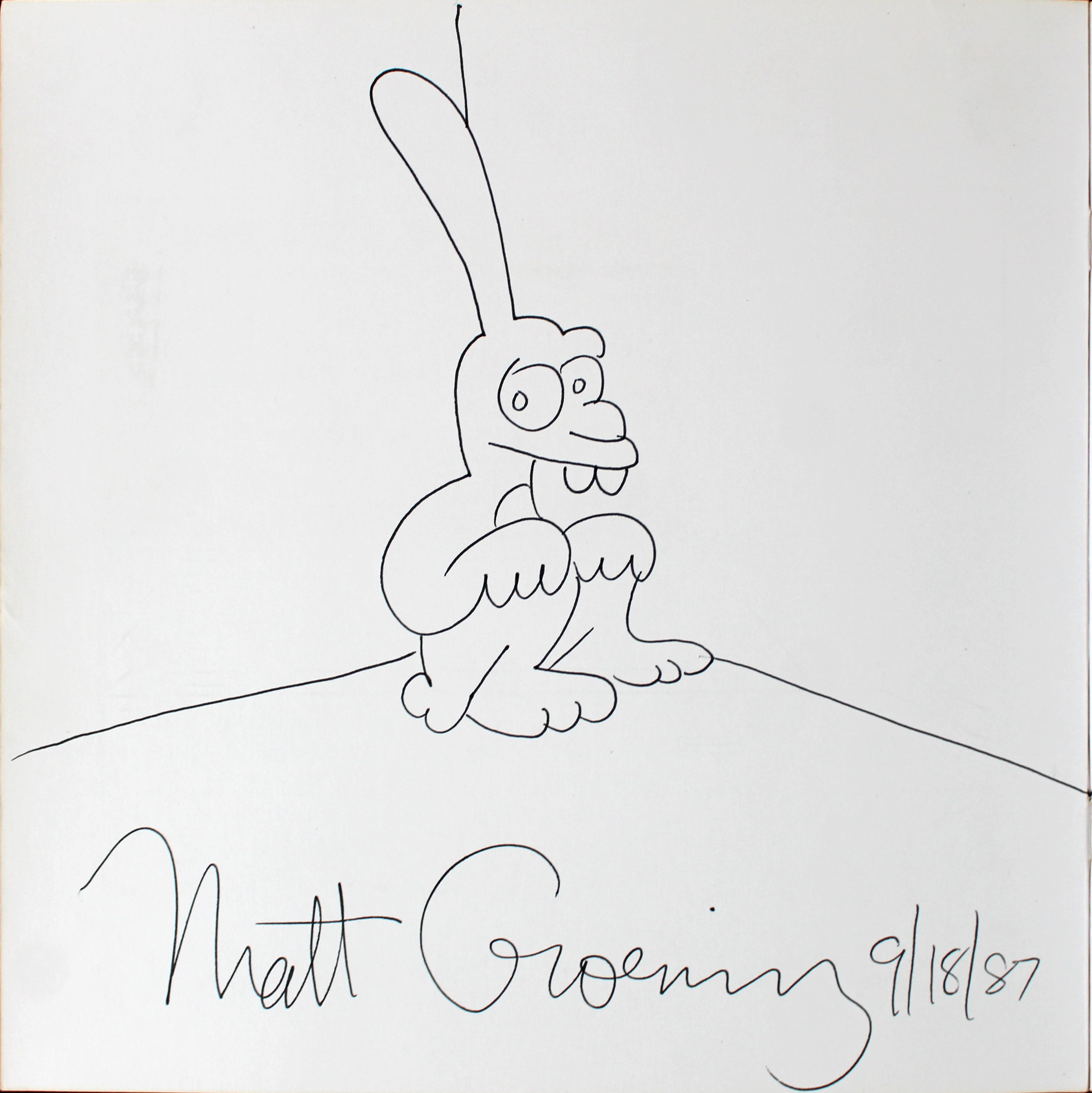 Matt Groening The Simpsons Authentic Signed School Is Hell Book BAS #AD64072